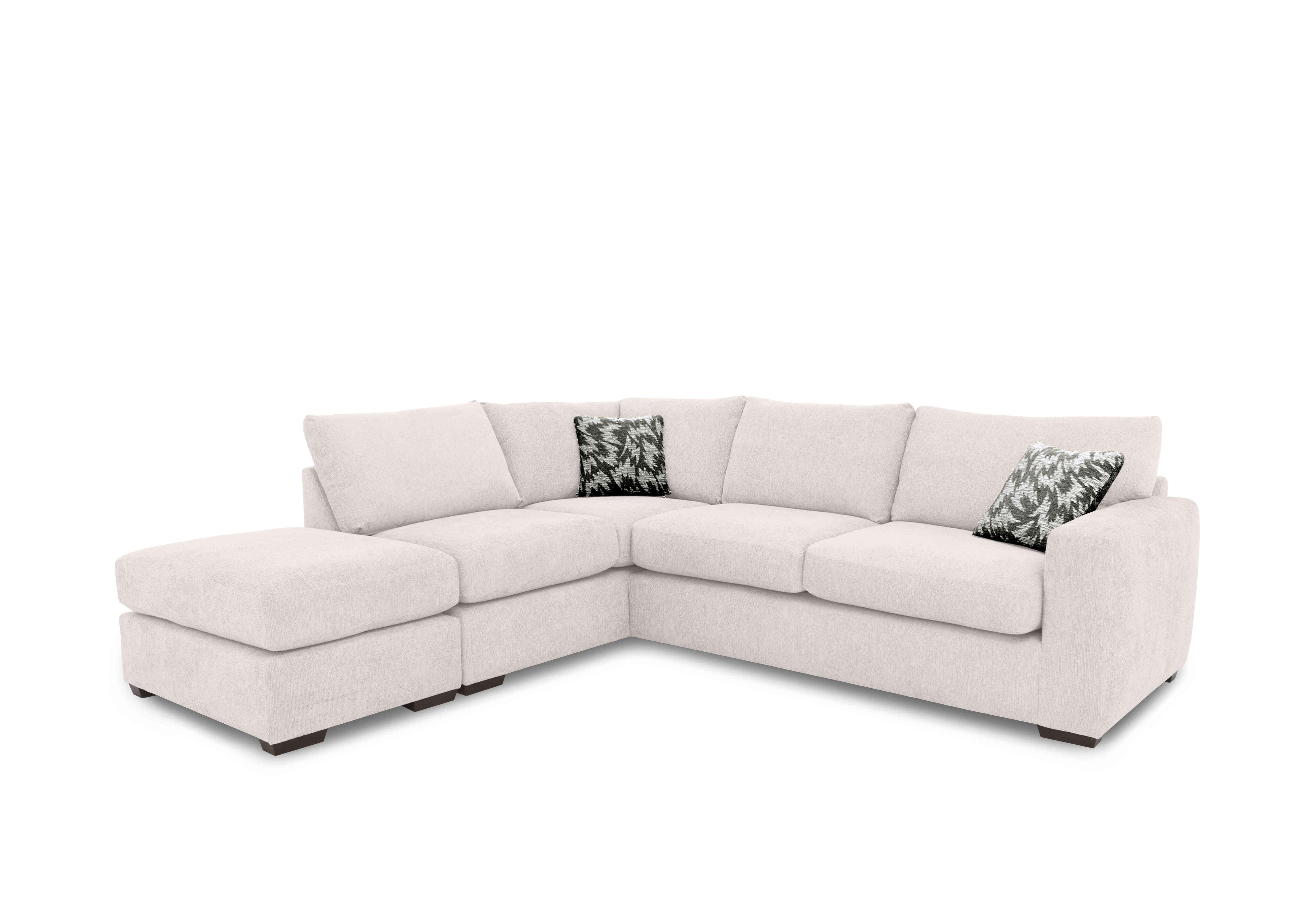 Harper Classic Back Corner Sofa in Leo Chalk on Furniture Village