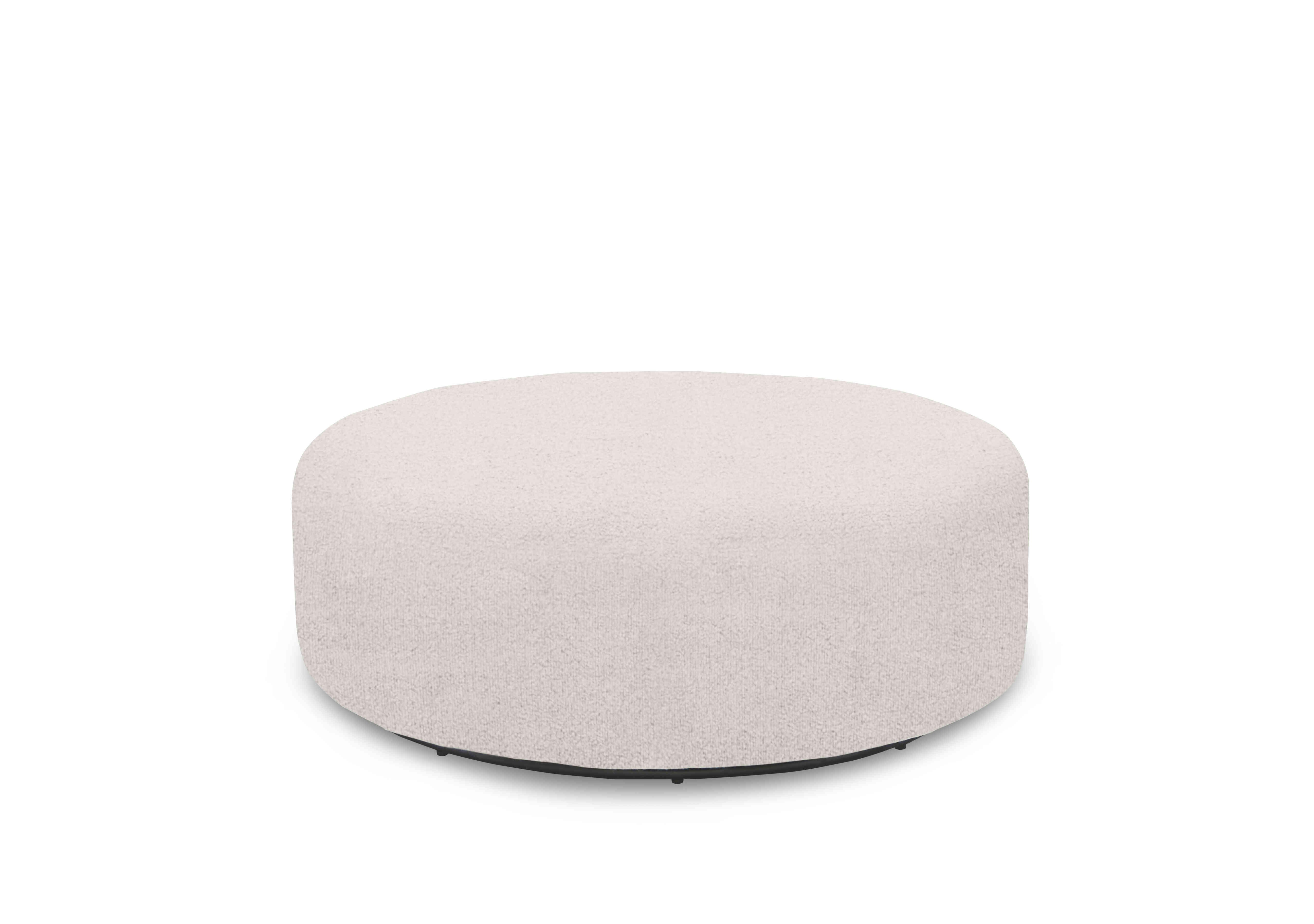Harper Round Swivel Footstool in Larry Ivory on Furniture Village