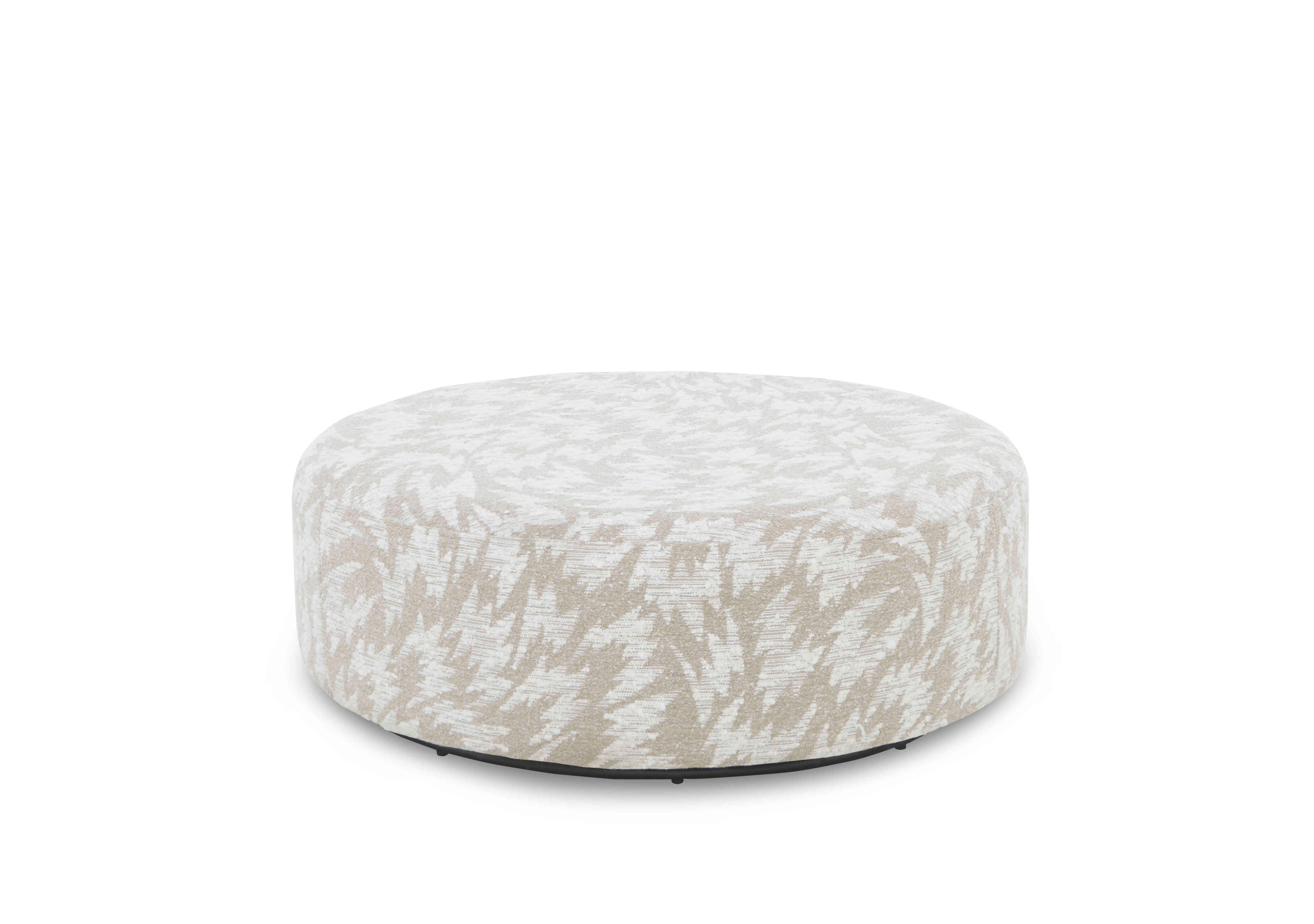 Harper Round Swivel Footstool in Otto Natural on Furniture Village