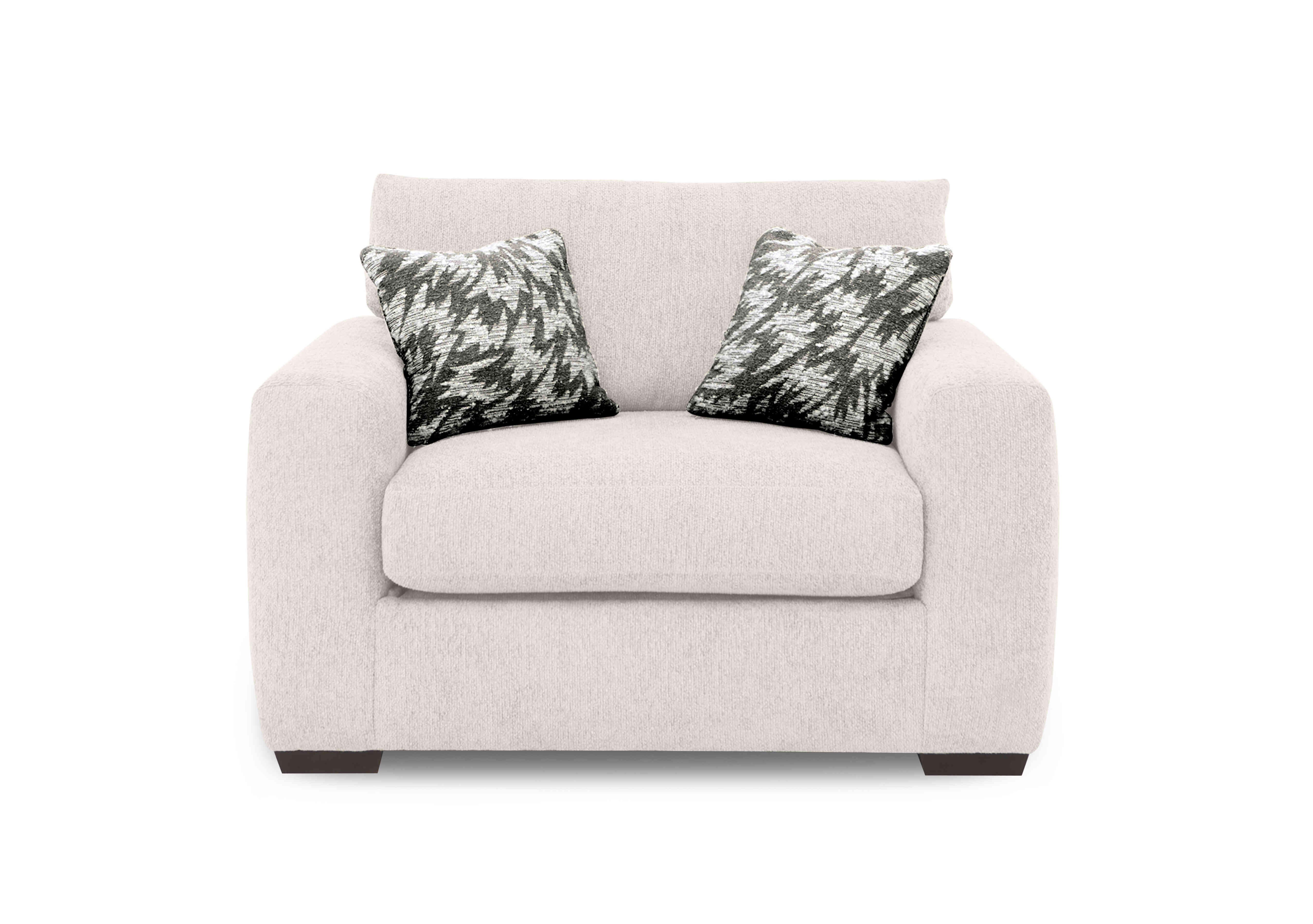 Harper Snuggler Chair in Leo Chalk on Furniture Village