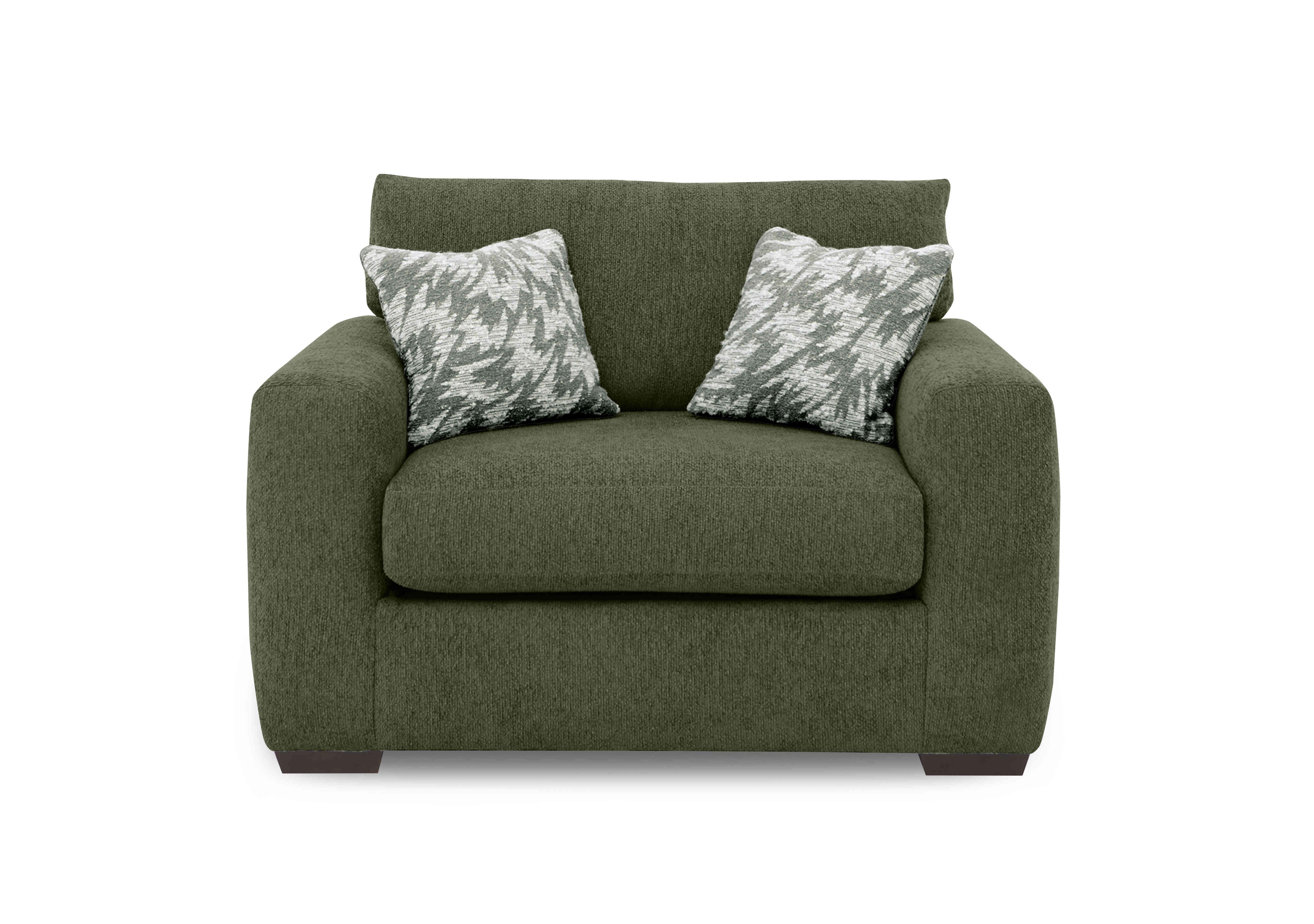 Harper Snuggler Chair in Leo Forest on Furniture Village