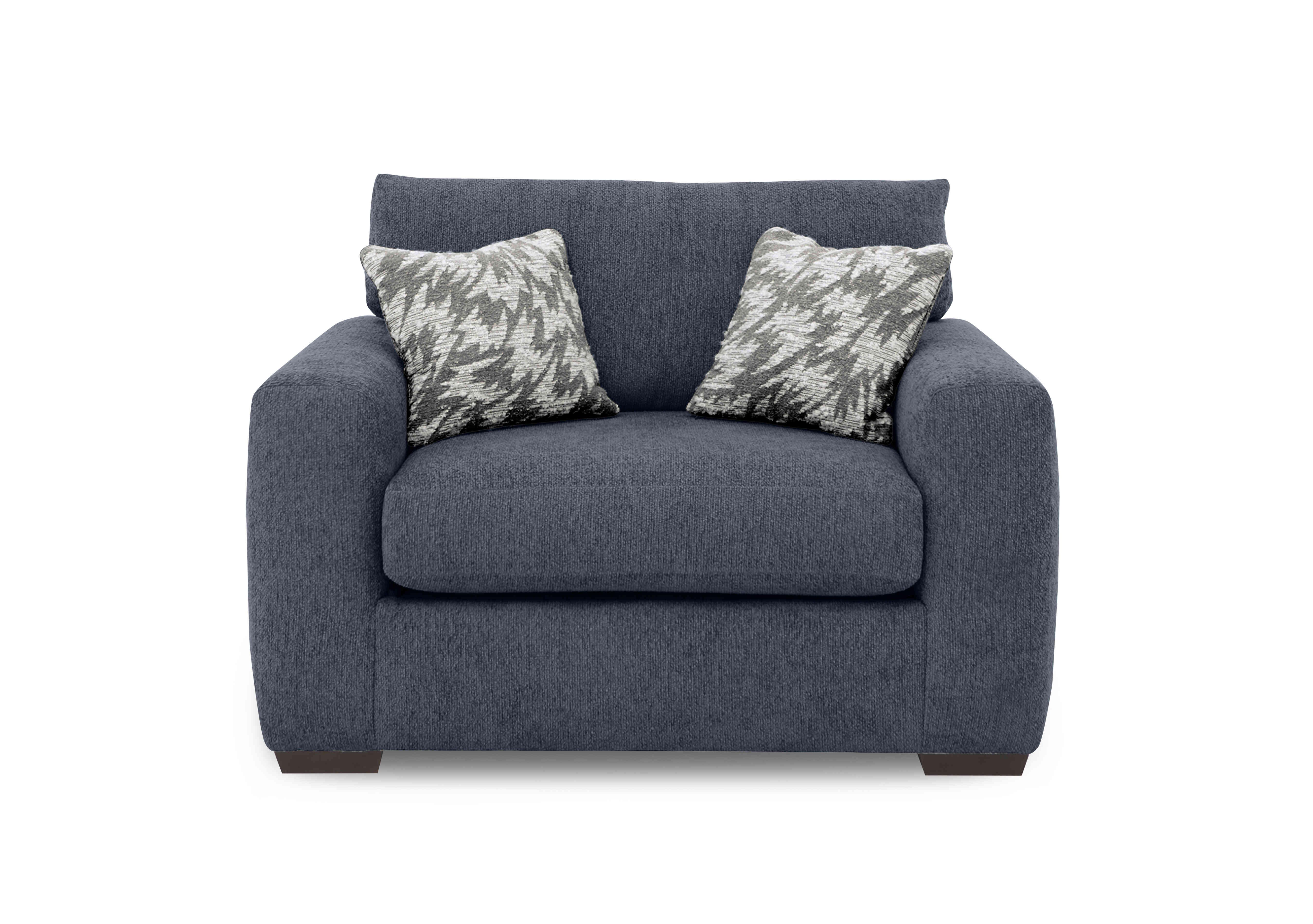 Harper Snuggler Chair in Leo Ocean on Furniture Village