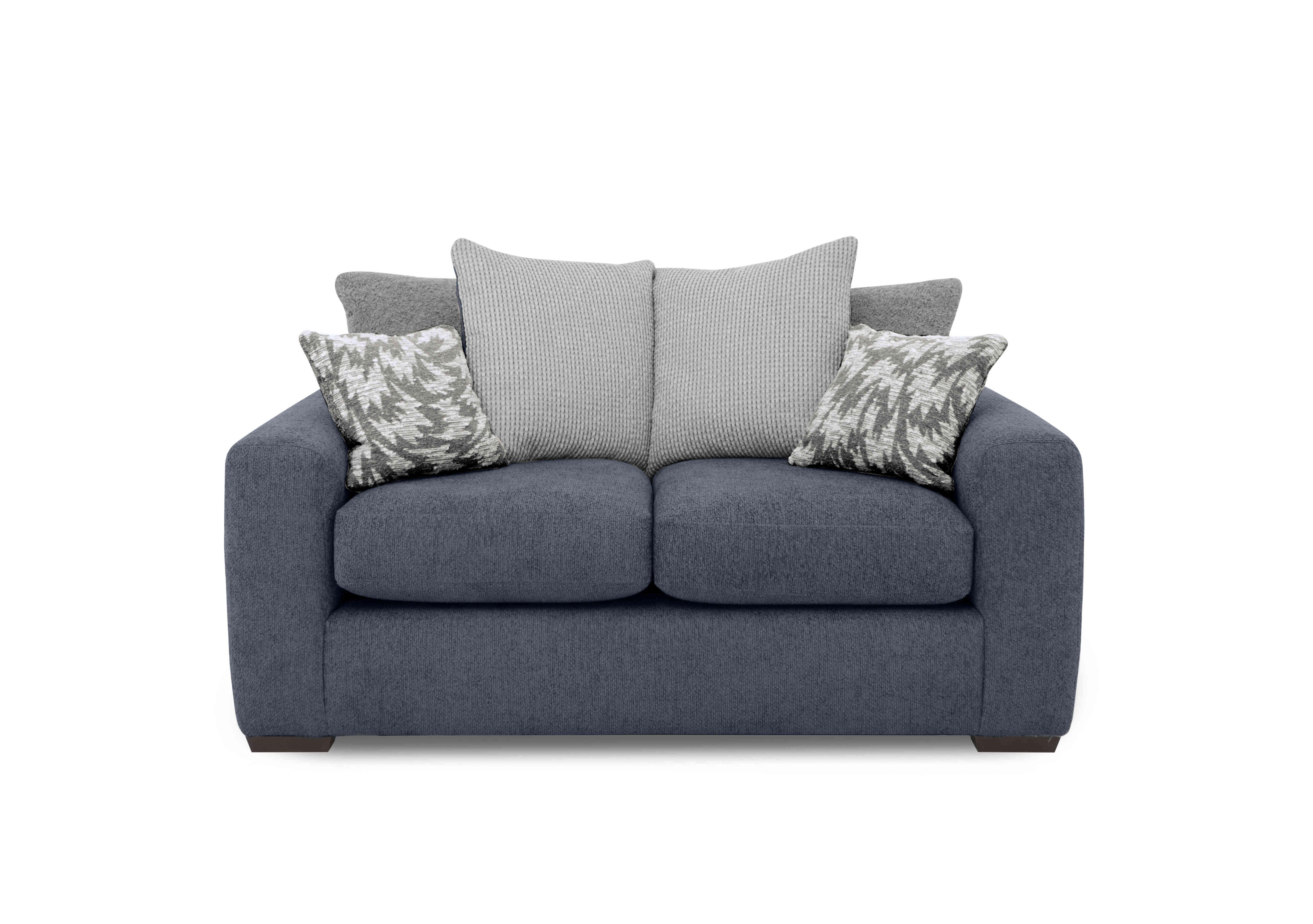 Harper 2 Seater Scatter Back Sofa Bed in Leo Ocean on Furniture Village