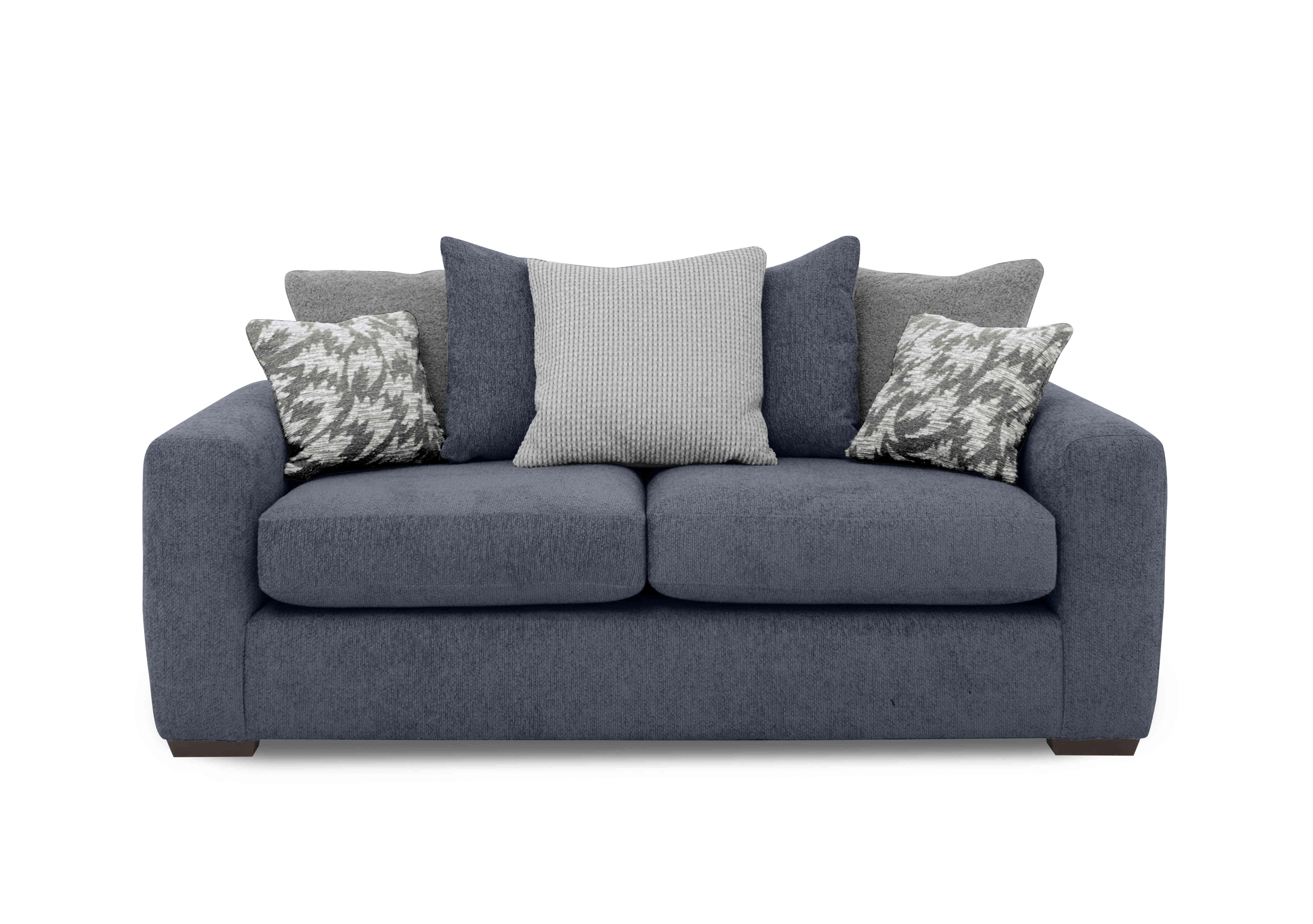 Harper 3 Seater Scatter Back Sofa Bed in Leo Ocean on Furniture Village