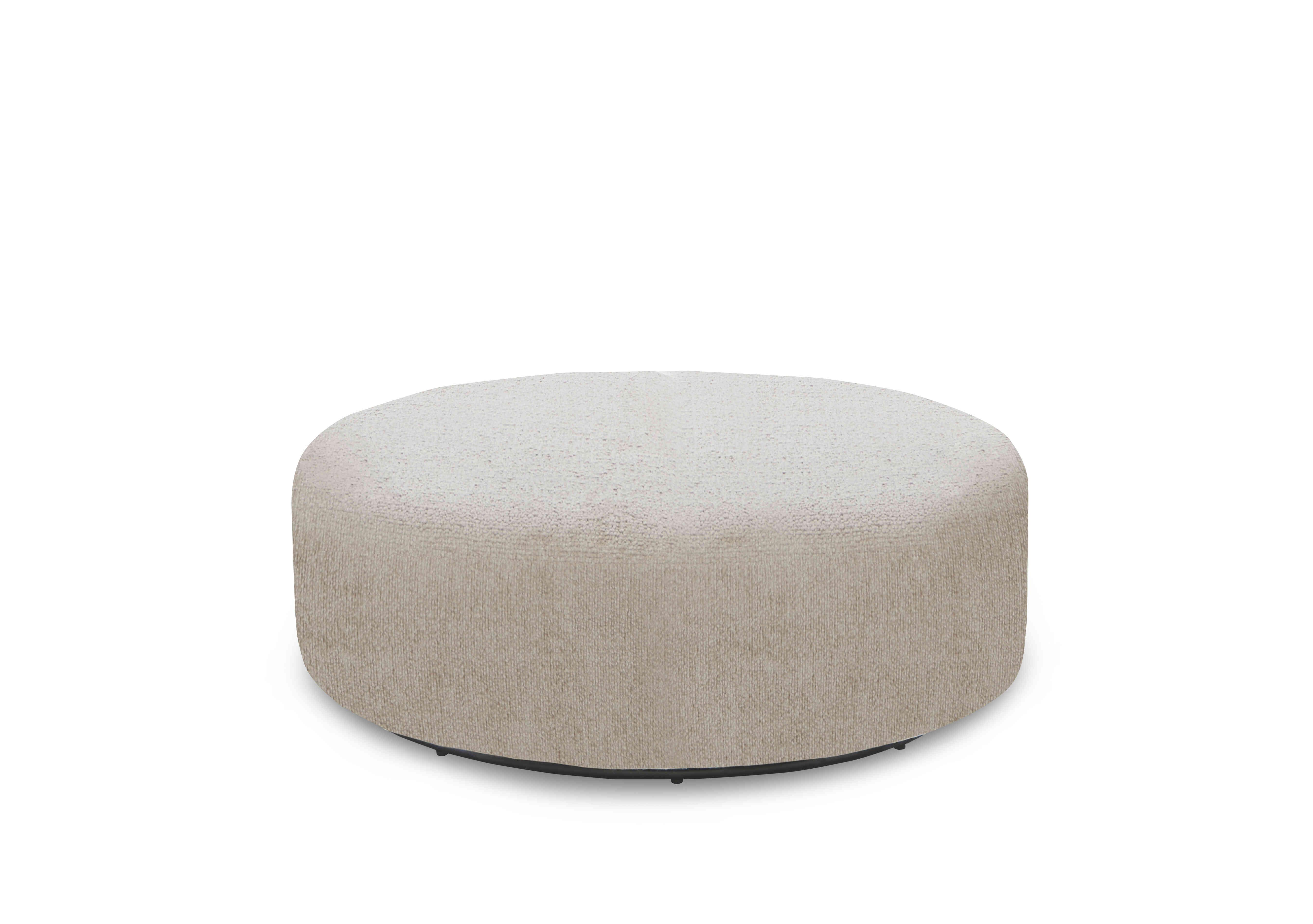Harper Round Footstool in Leo Wicker on Furniture Village