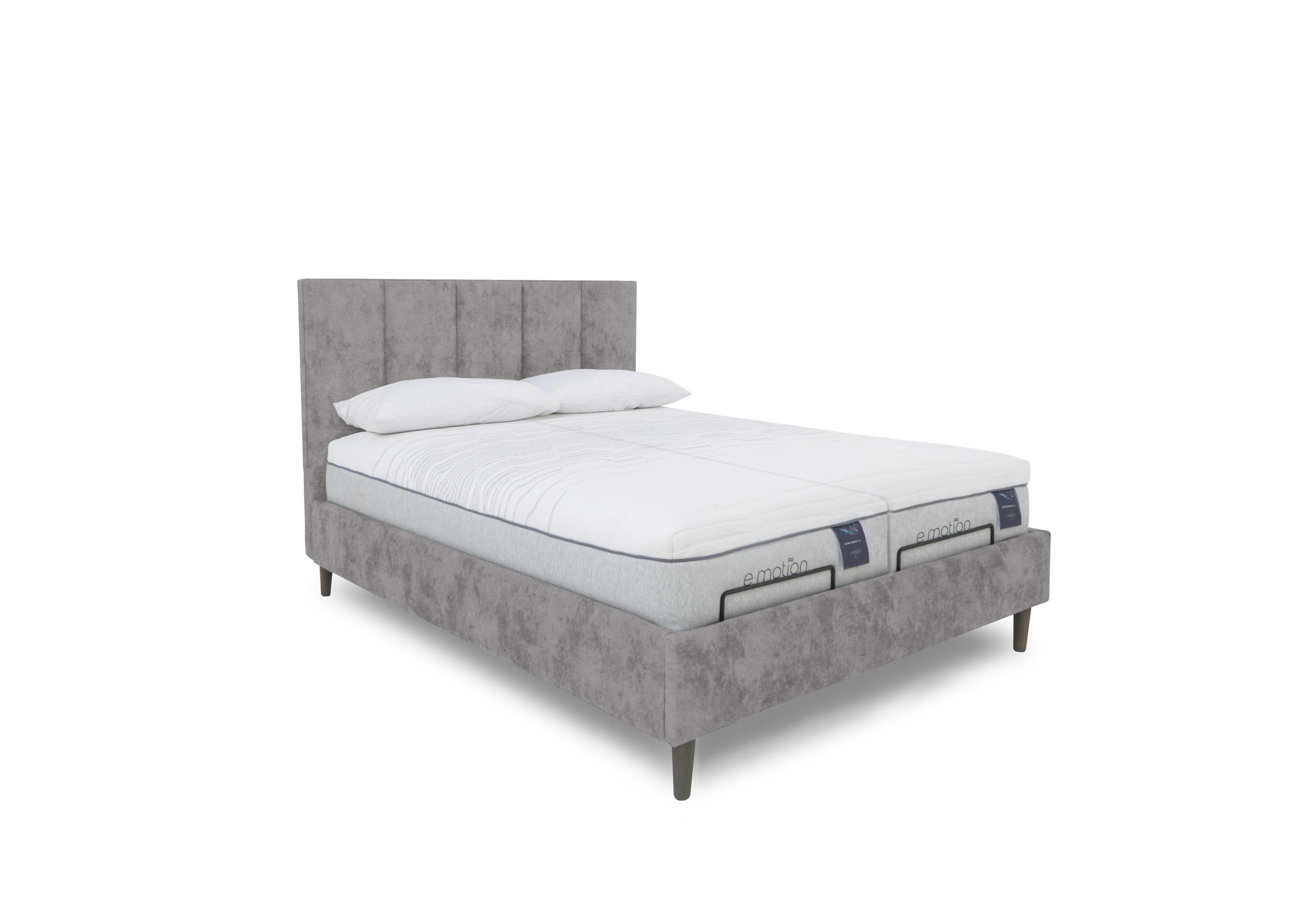 E-Motion Aiko Dual Adjustable Bed Frame in Daytona Silver on Furniture Village