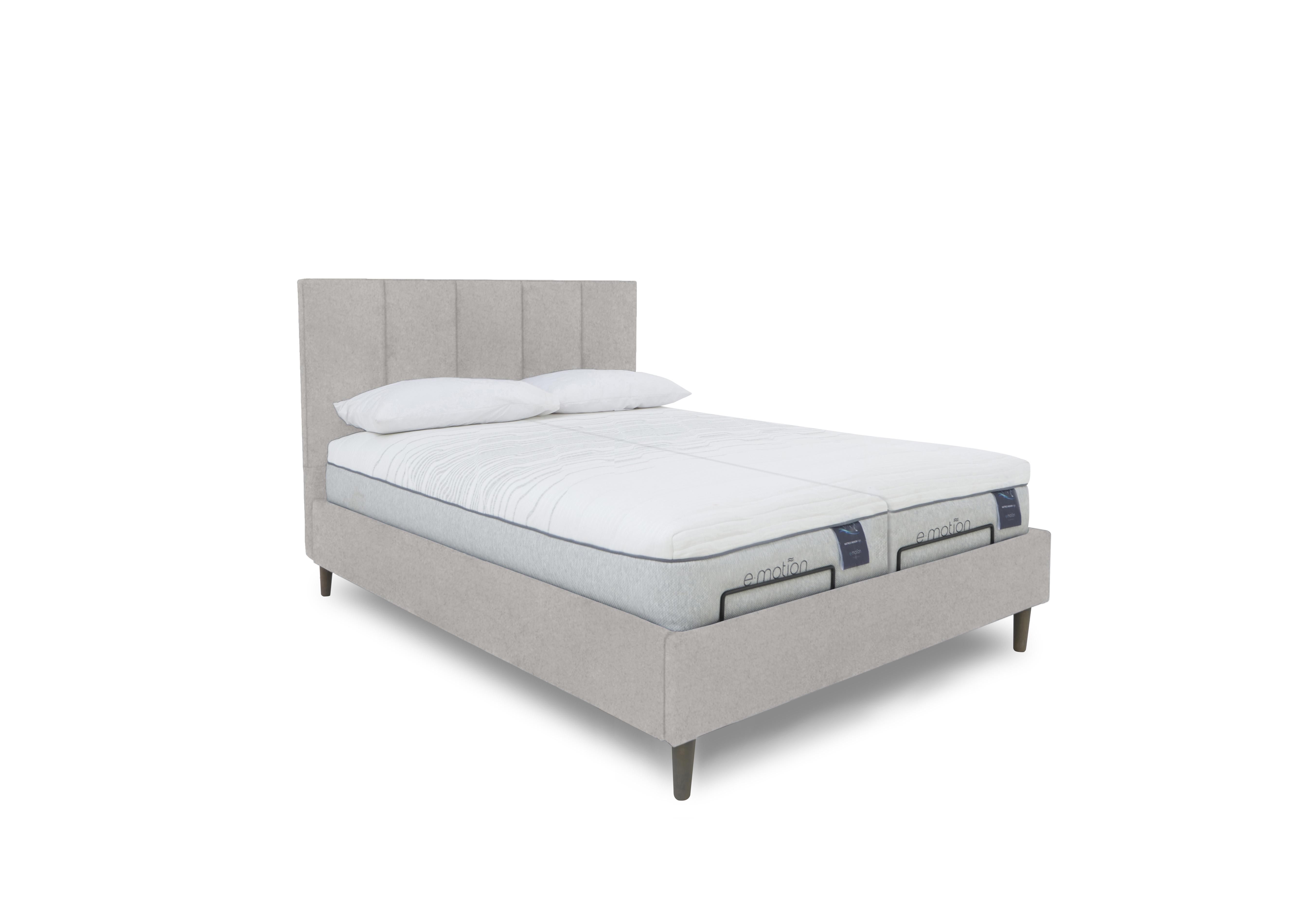 E-Motion Aiko Dual Adjustable Bed Frame in Shetland Pebble on Furniture Village