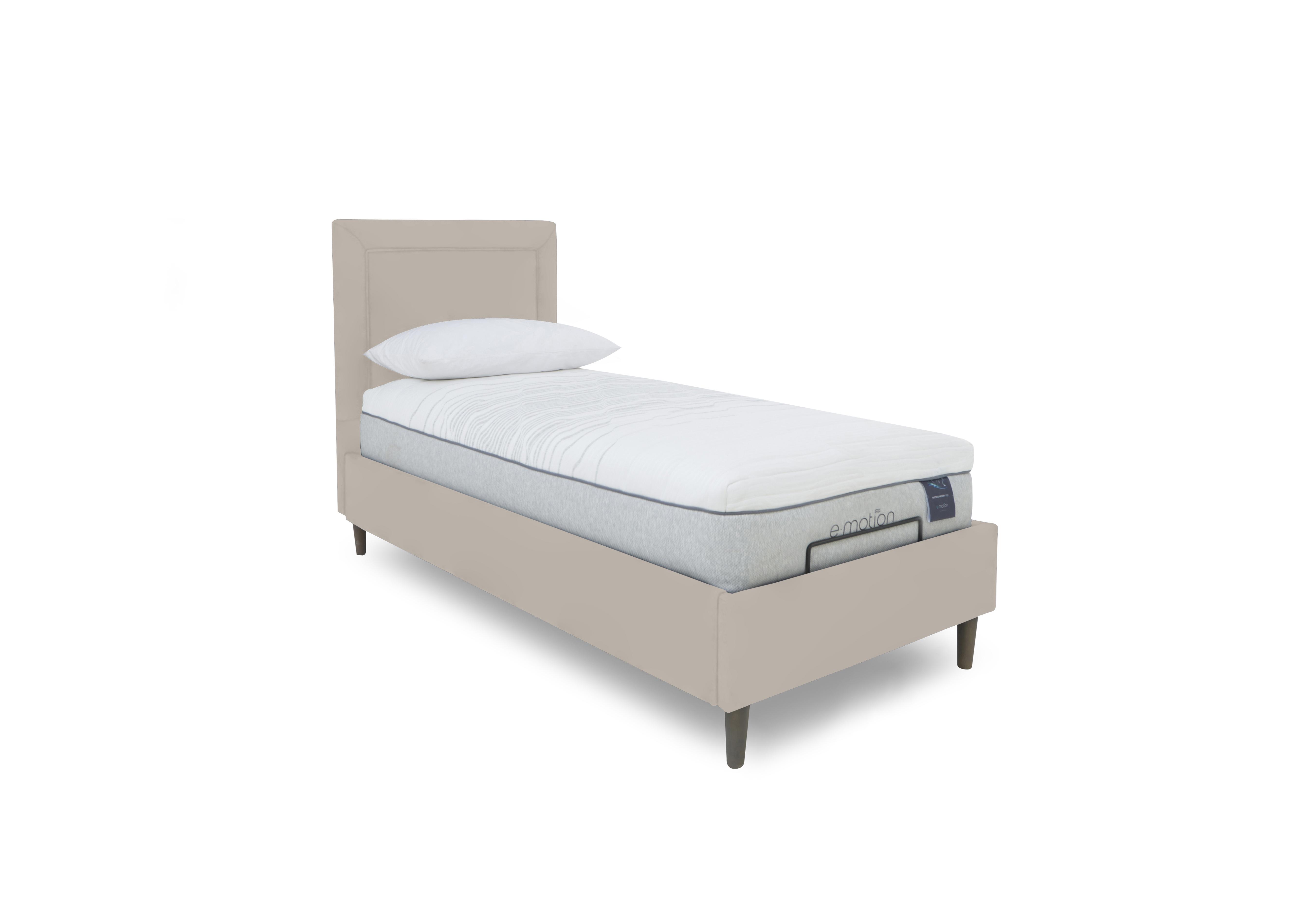 E-Motion Yumi Dual Adjustable Bed Frame with Massage Function in Seven Ivory on Furniture Village