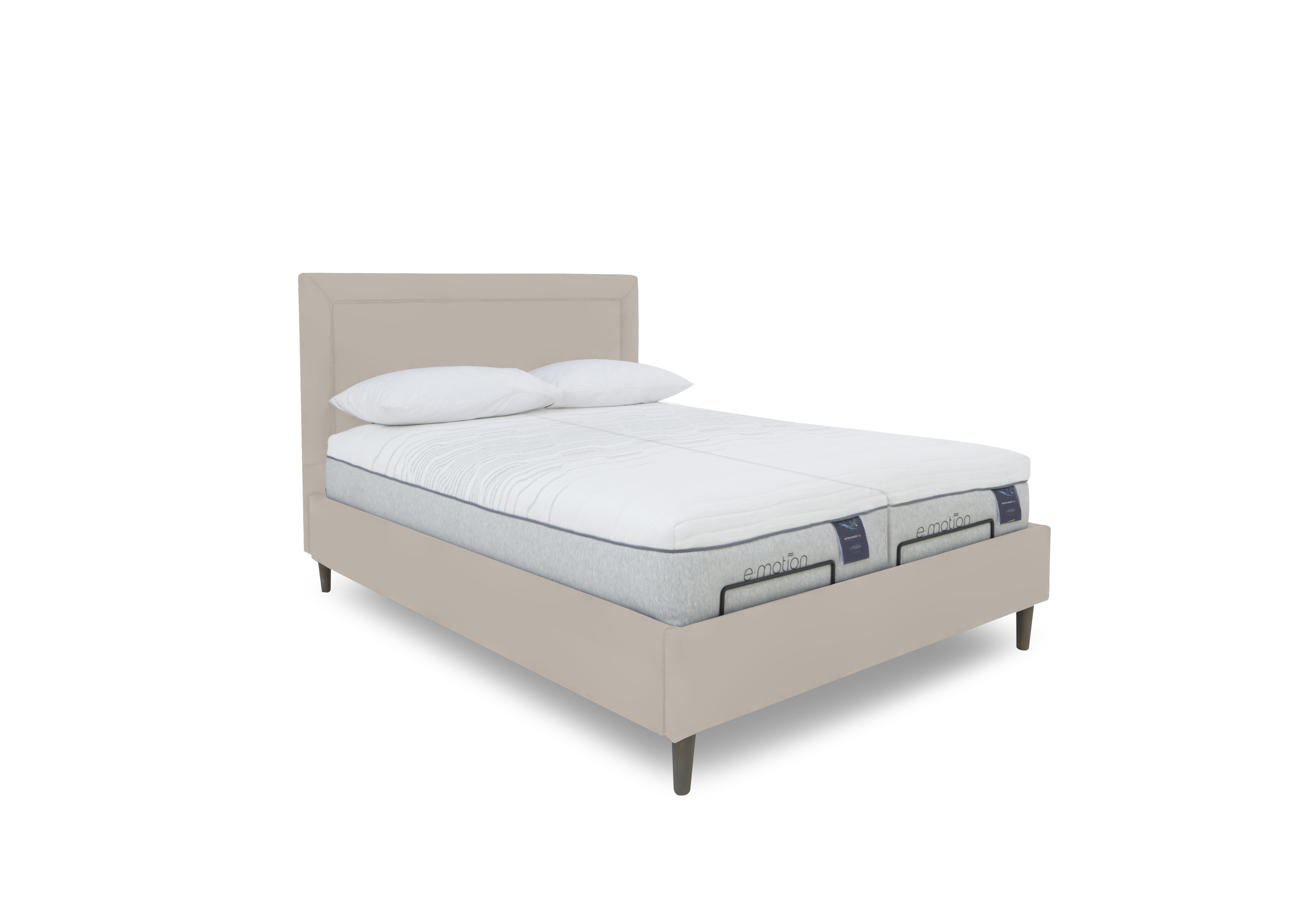 E-Motion Yumi Dual Adjustable Bed Frame with Massage Function in Seven Ivory on Furniture Village