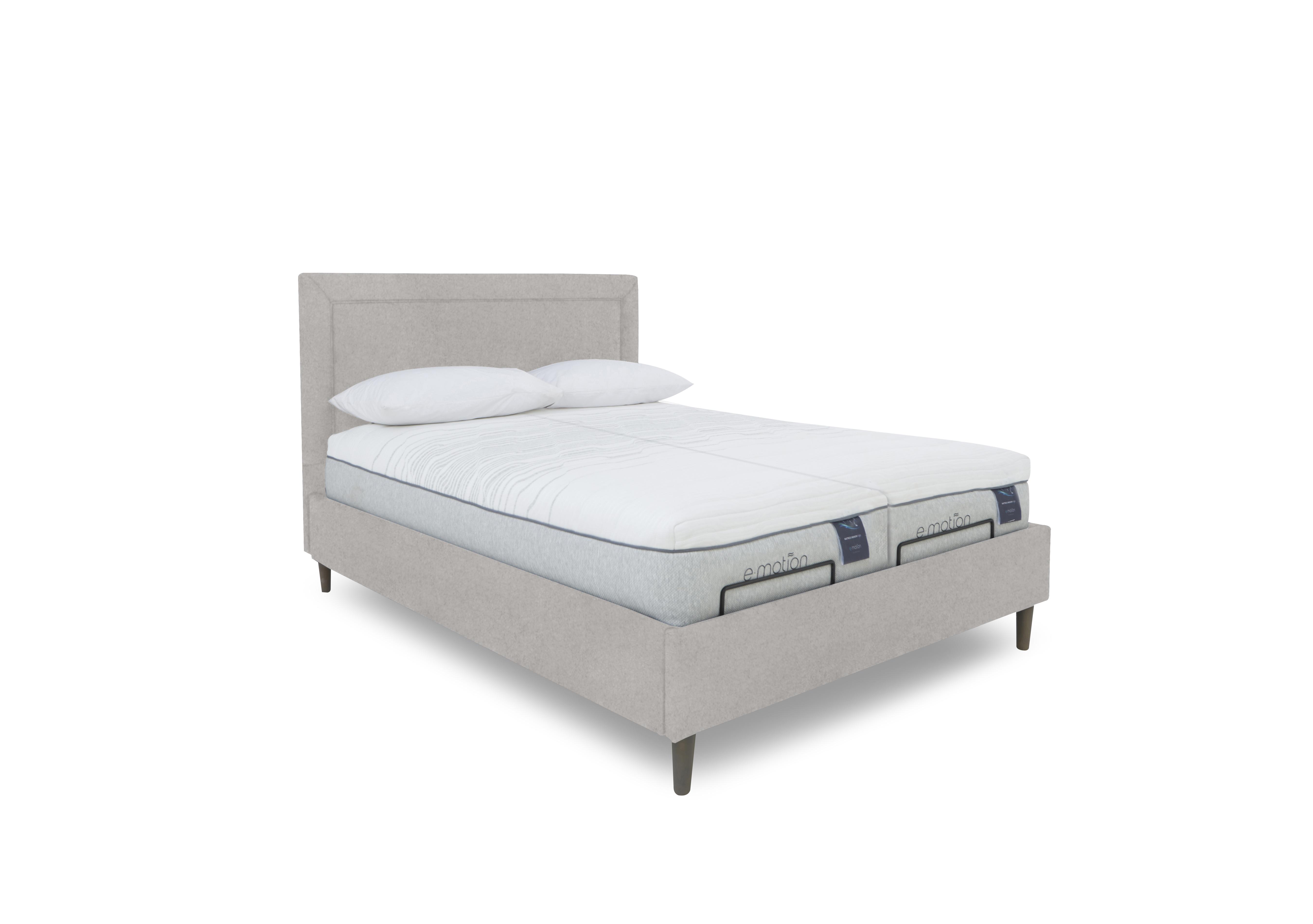 E-Motion Yumi Dual Adjustable Bed Frame with Massage Function in Shetland Pebble on Furniture Village