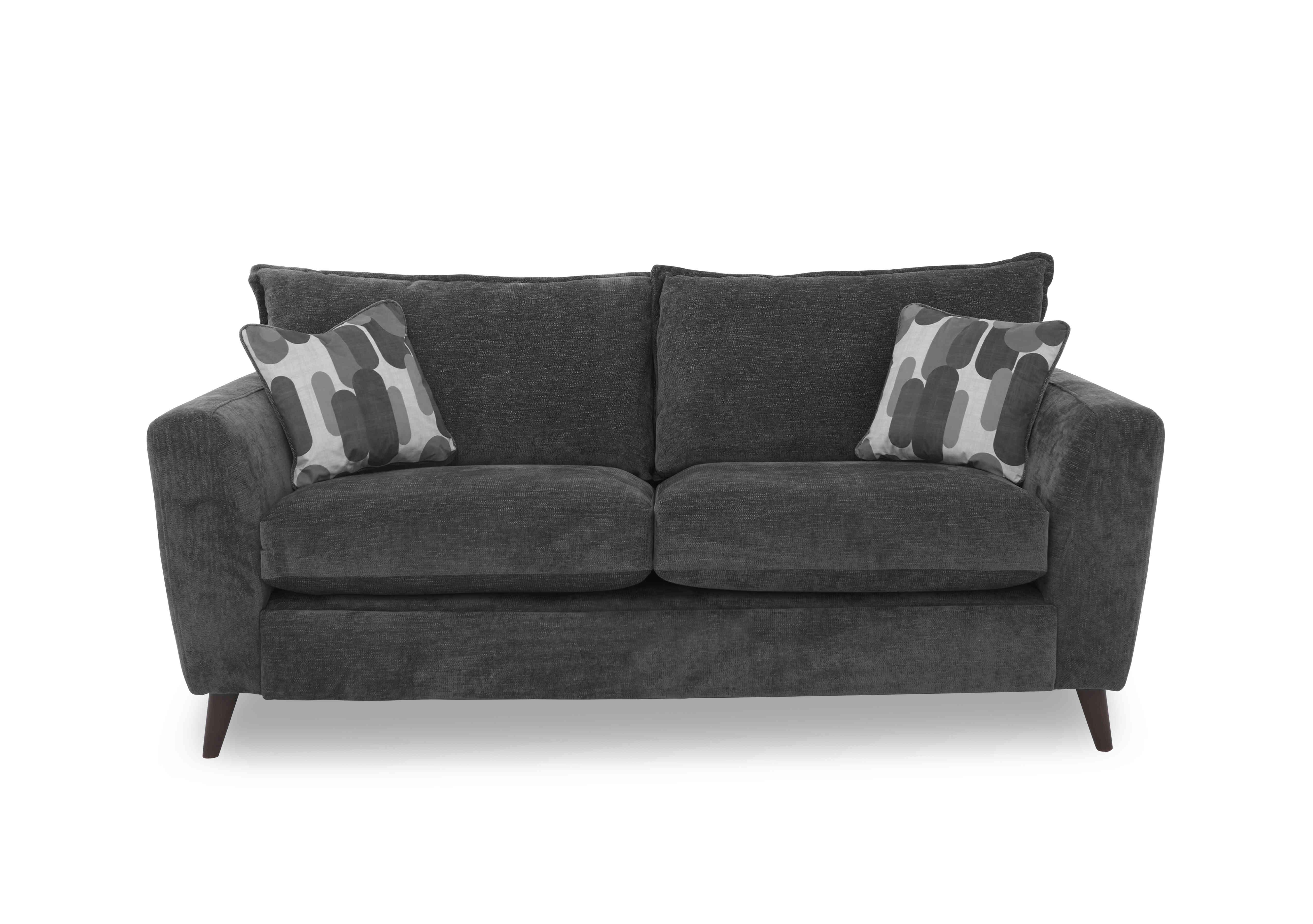 Sofia 3 Seater Fabric Sofa in Marlon Nero Wf on Furniture Village