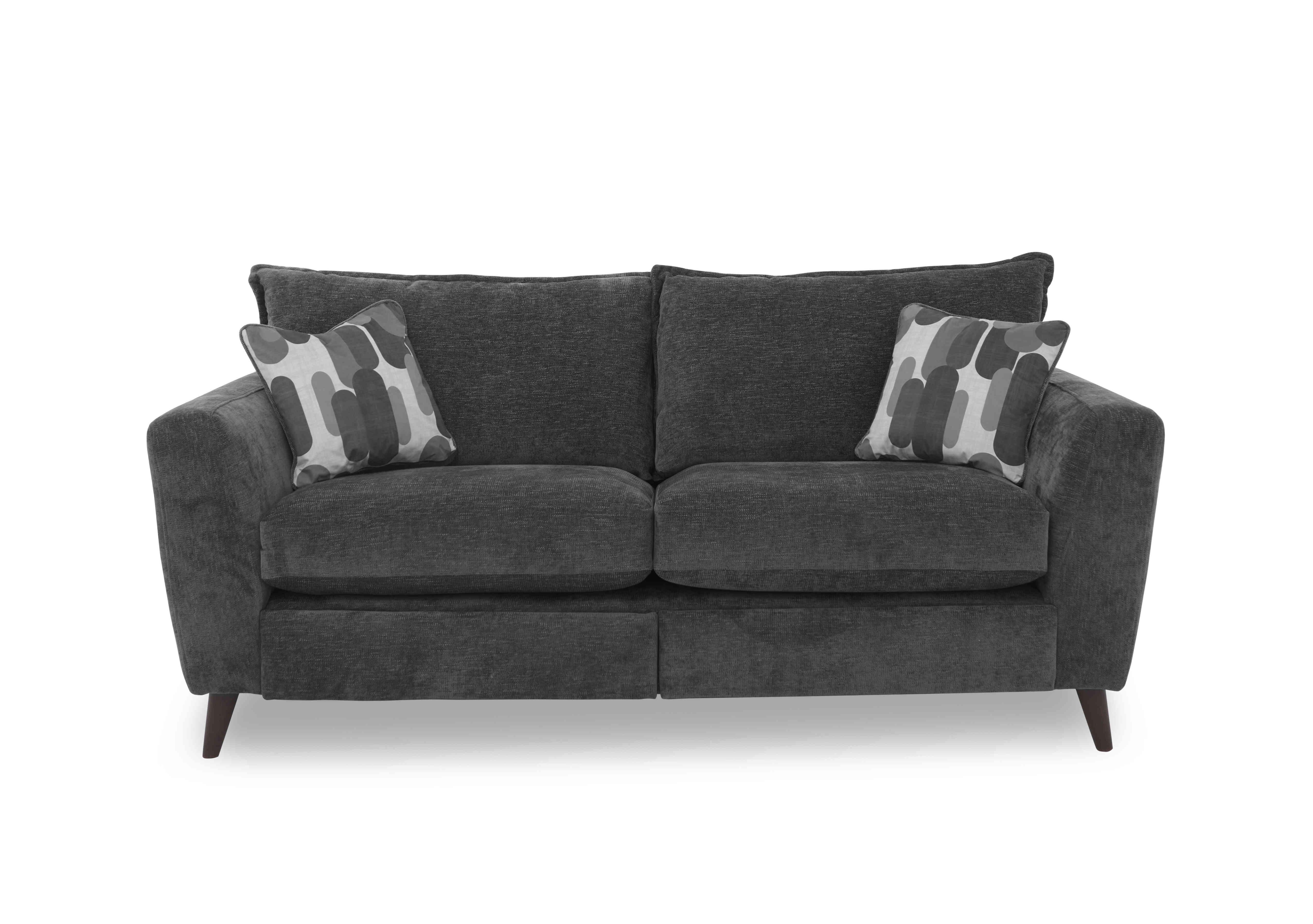 Sofia 3 Seater Fabric Sofa in Marlon Nero Wf on Furniture Village