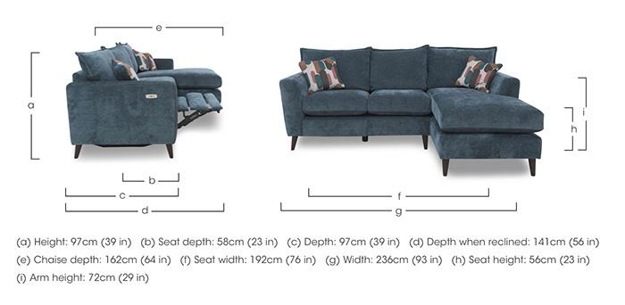 Sofia Fabric Corner Sofa with Chaise End in  on Furniture Village
