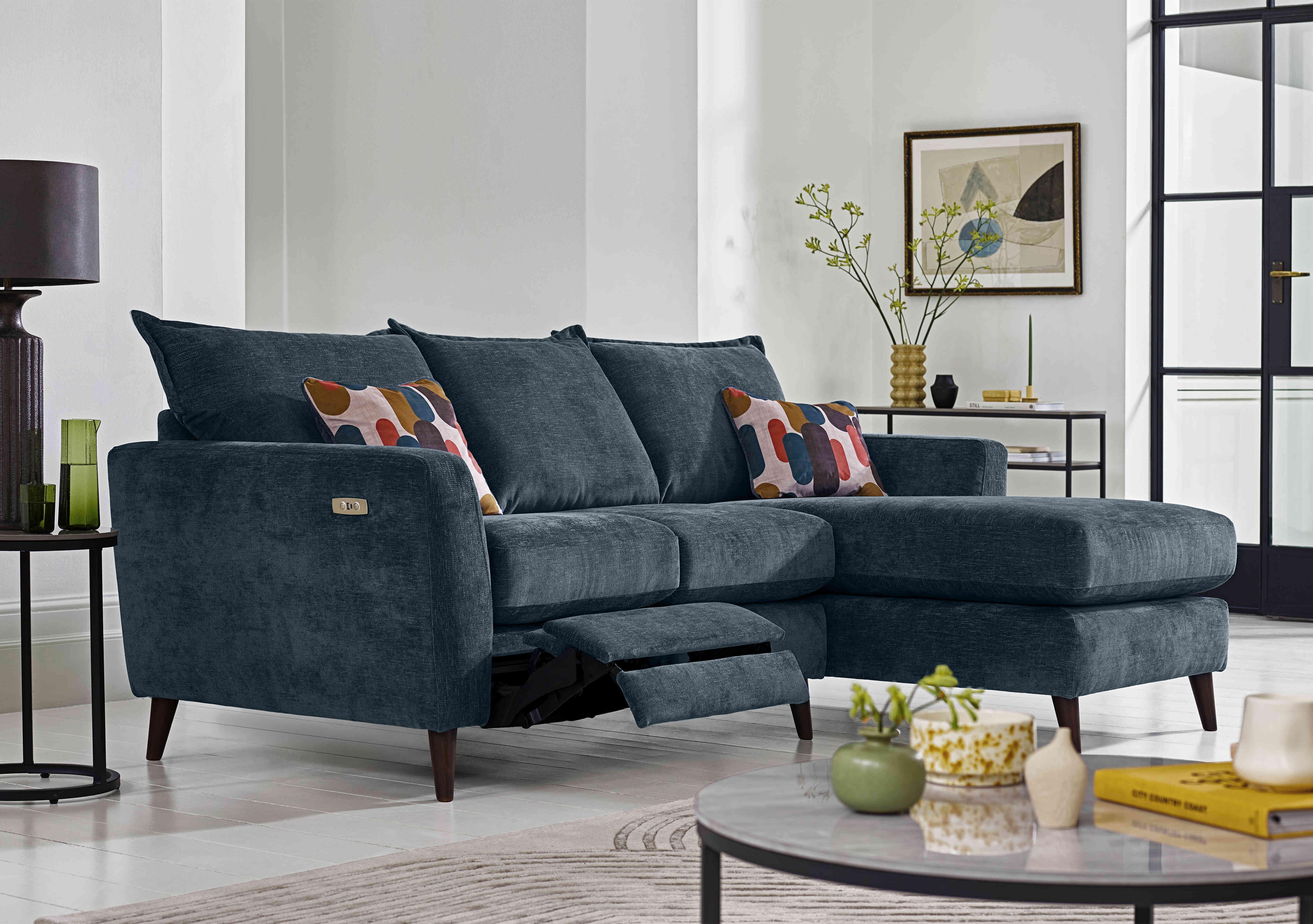 Sofia Fabric Corner Sofa with Chaise End in  on Furniture Village