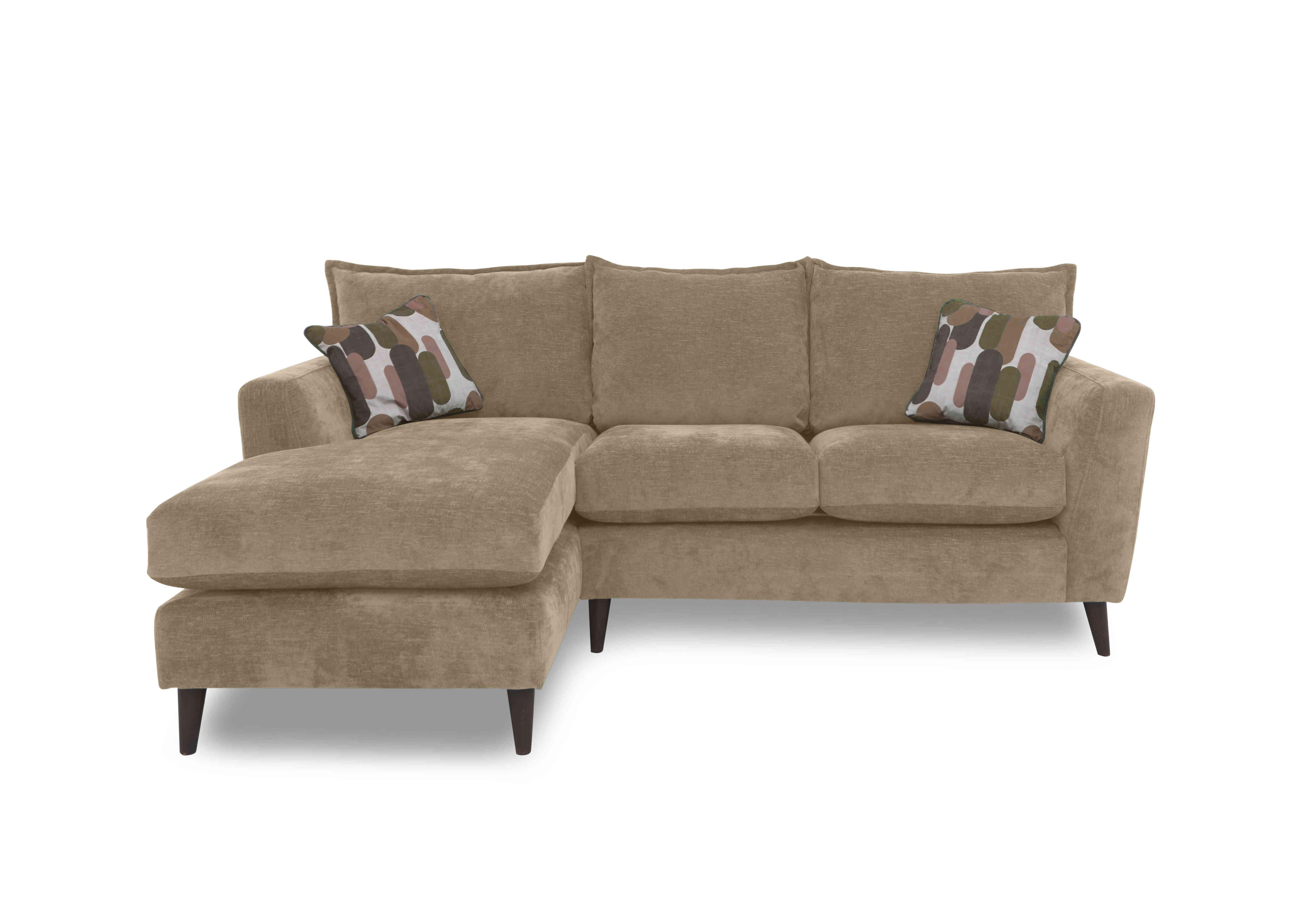 Sofia Fabric Corner Sofa with Chaise End in Marlon Caramel Wf on Furniture Village