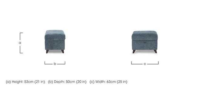 Sofia Fabric Storage Footstool in  on Furniture Village