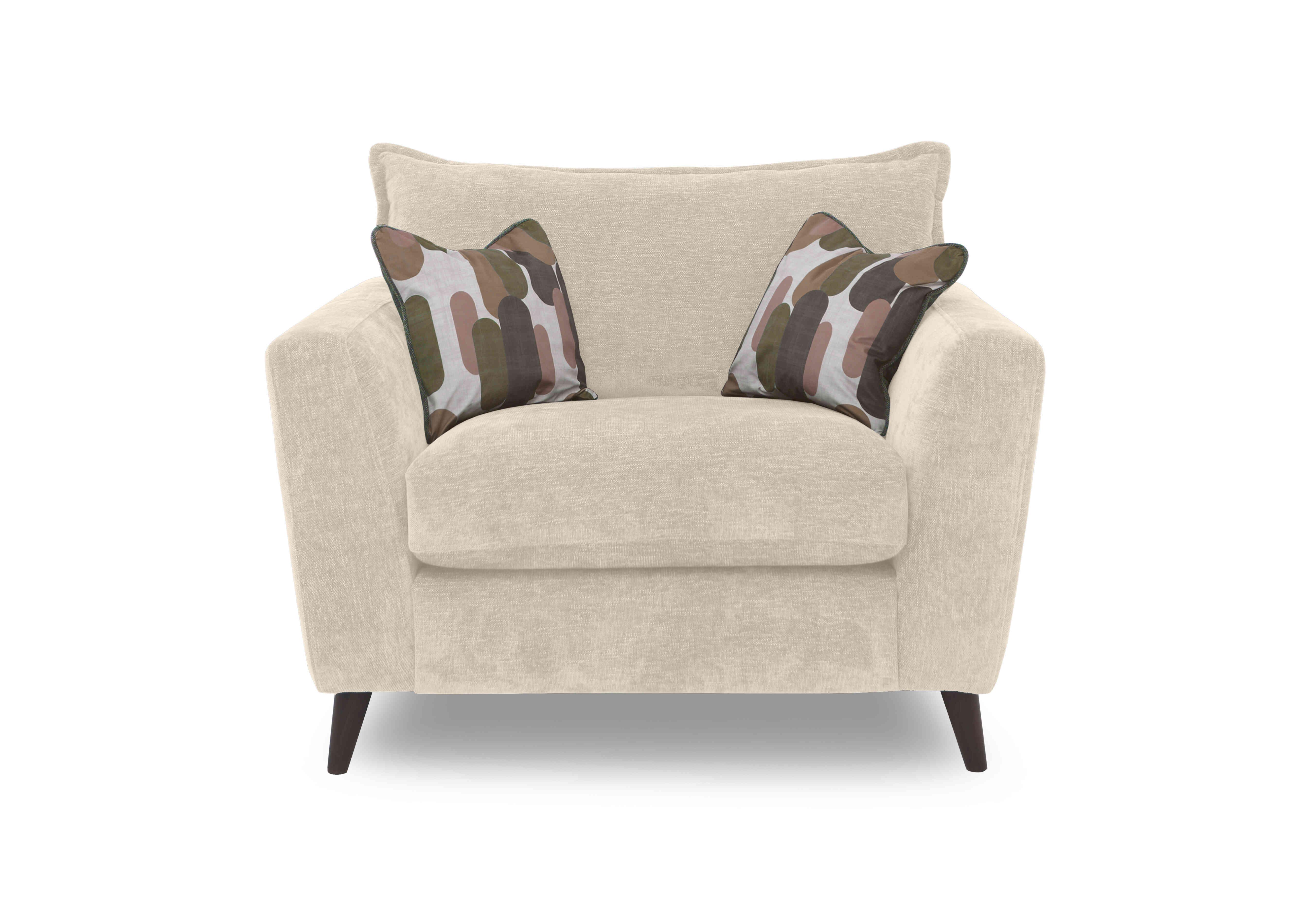 Sofia Fabric Snuggler Chair in Marlon Cameo Wf on Furniture Village