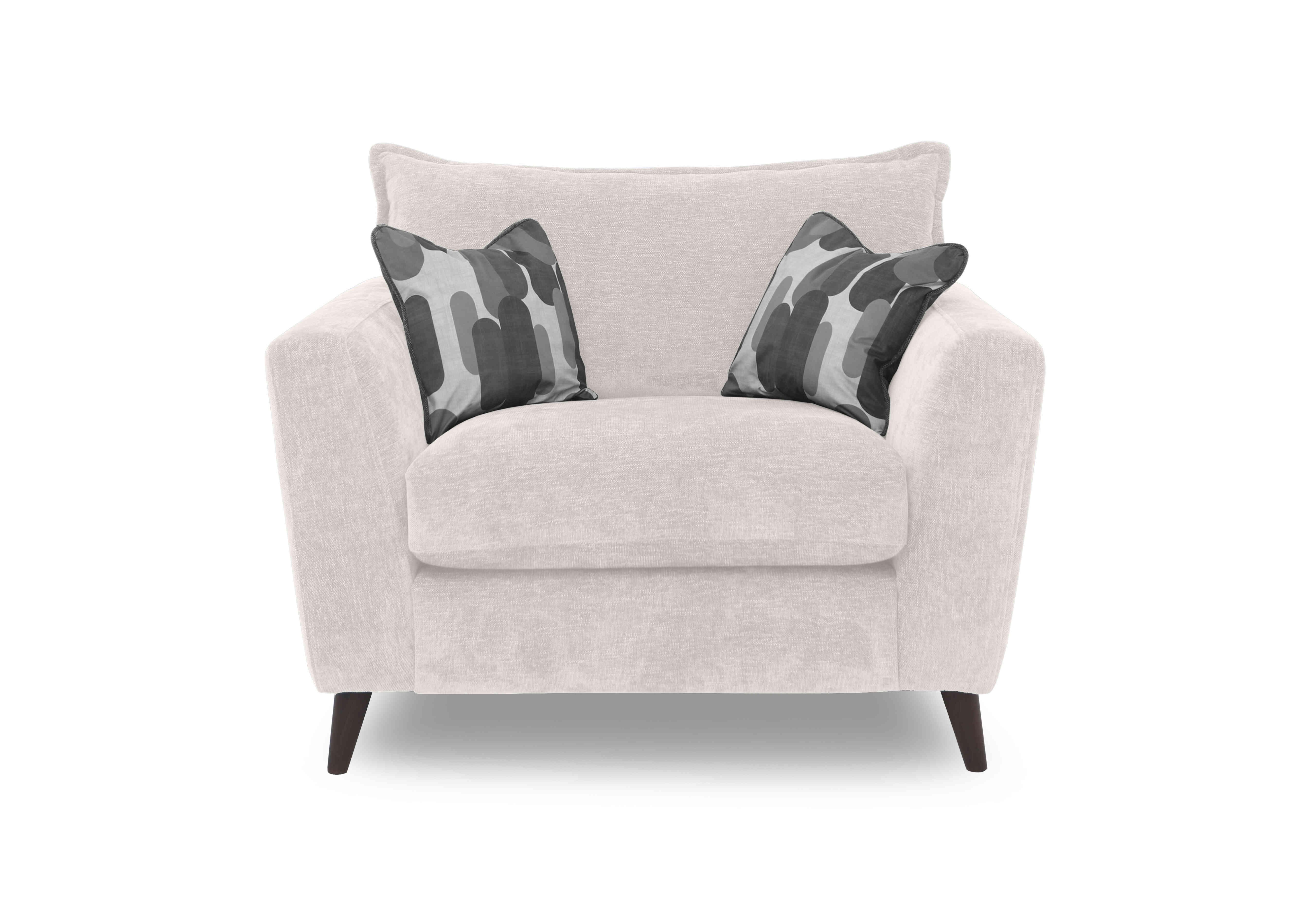 Sofia Fabric Snuggler Chair in Marlon Moon Wf on Furniture Village