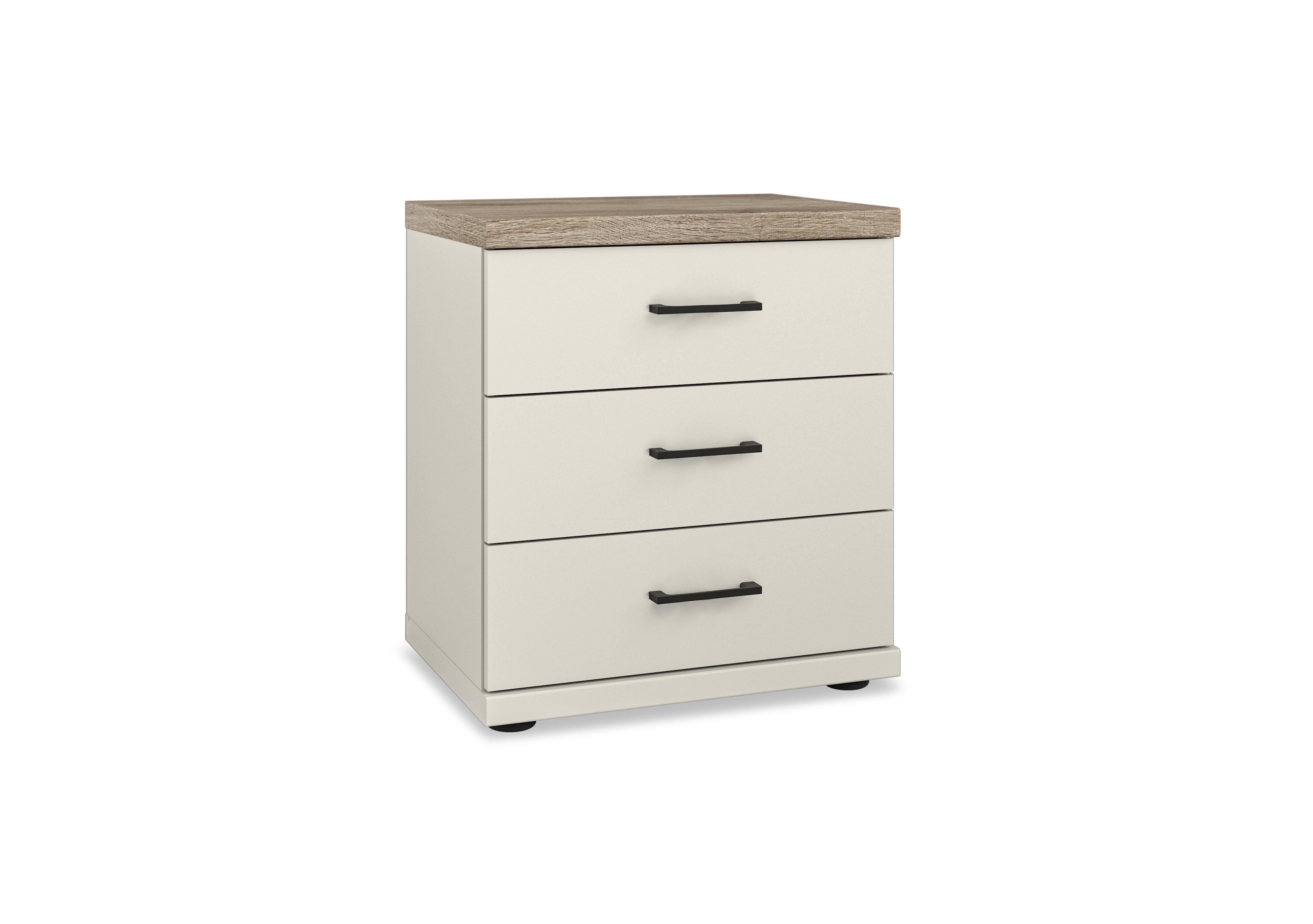 Adeline 3 Drawer Bedside Cabinet in Champagne on Furniture Village
