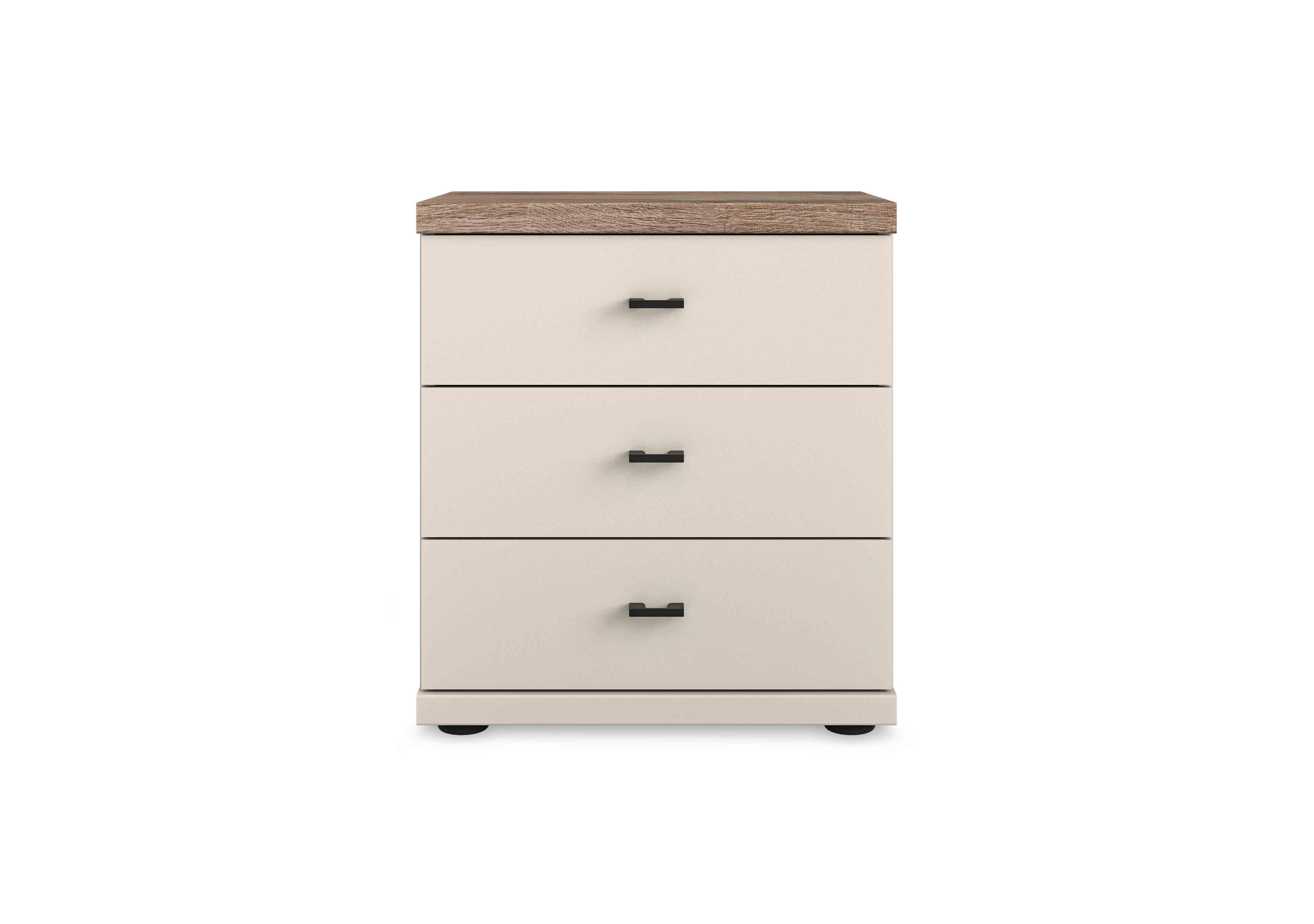 Adeline 3 Drawer Bedside Cabinet in Champagne on Furniture Village