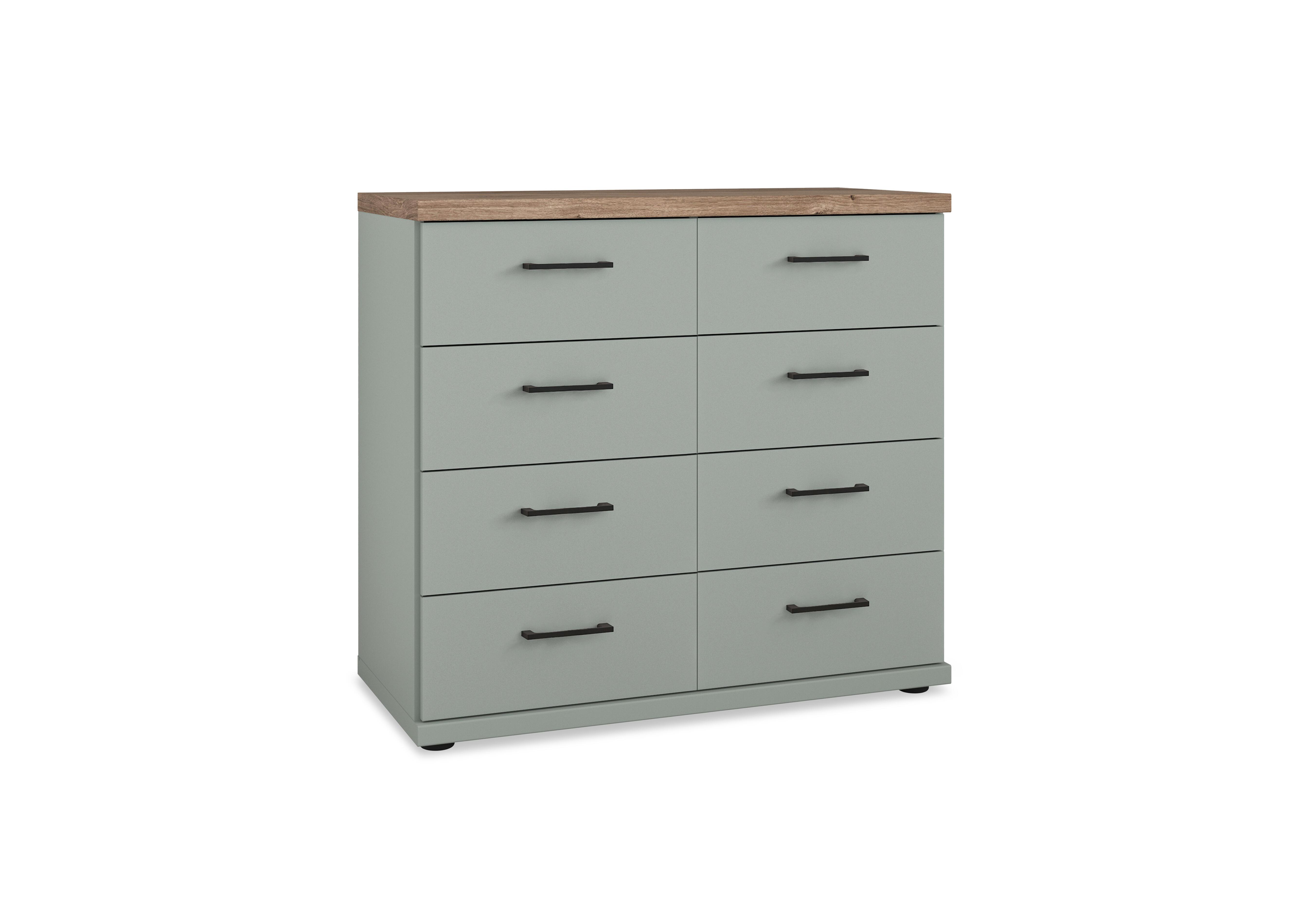 Adeline 4+4 Drawer Chest in Sage Green on Furniture Village