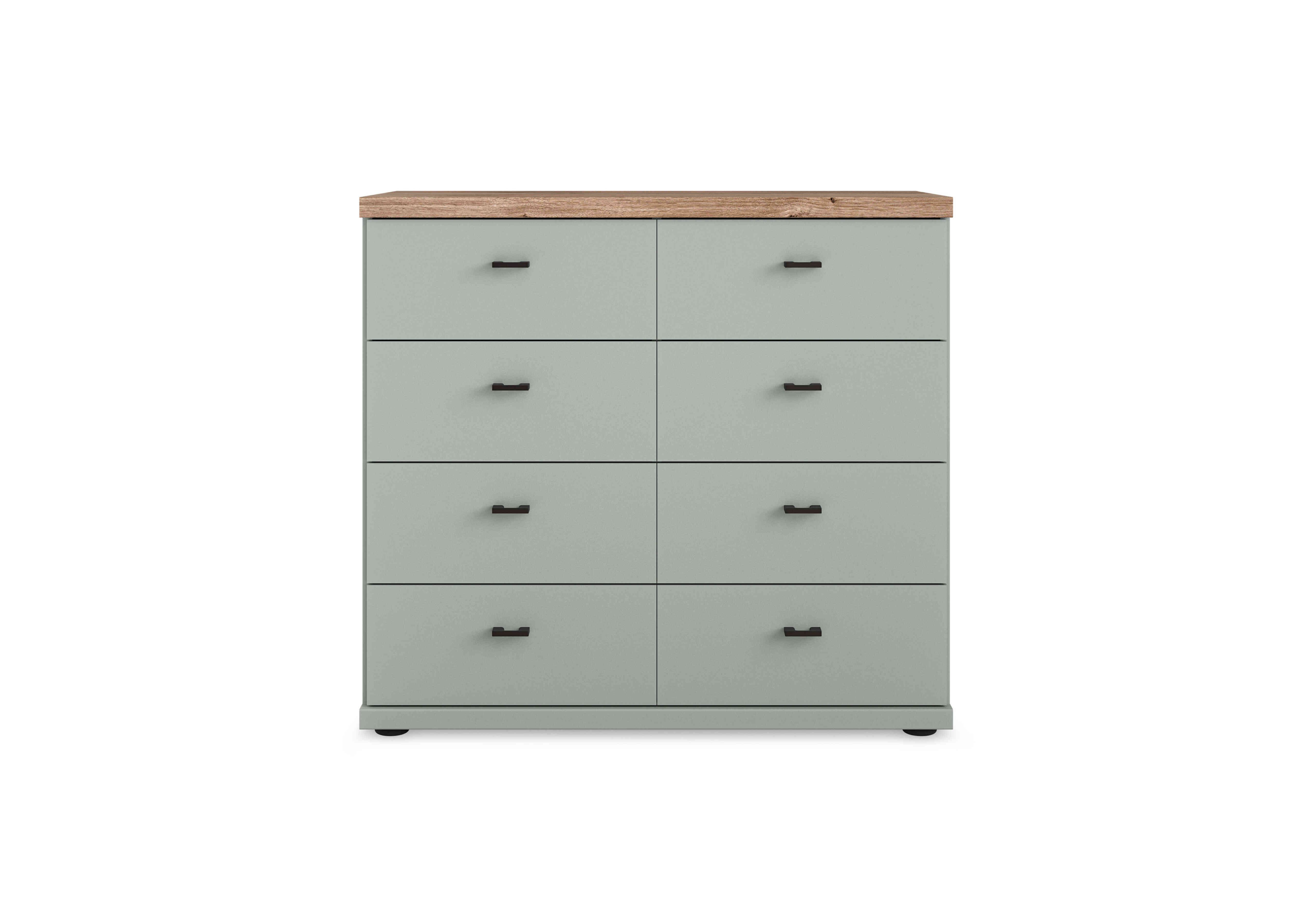 Adeline 4+4 Drawer Chest in Sage Green on Furniture Village