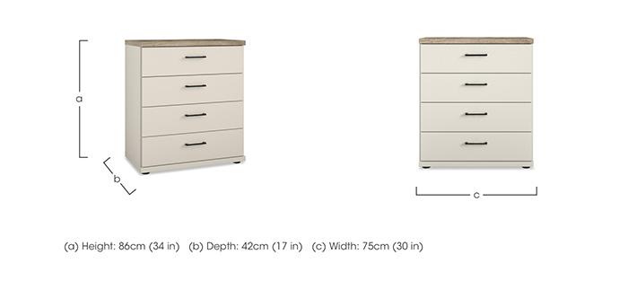 Adeline Wide 4 Drawer Chest in  on Furniture Village