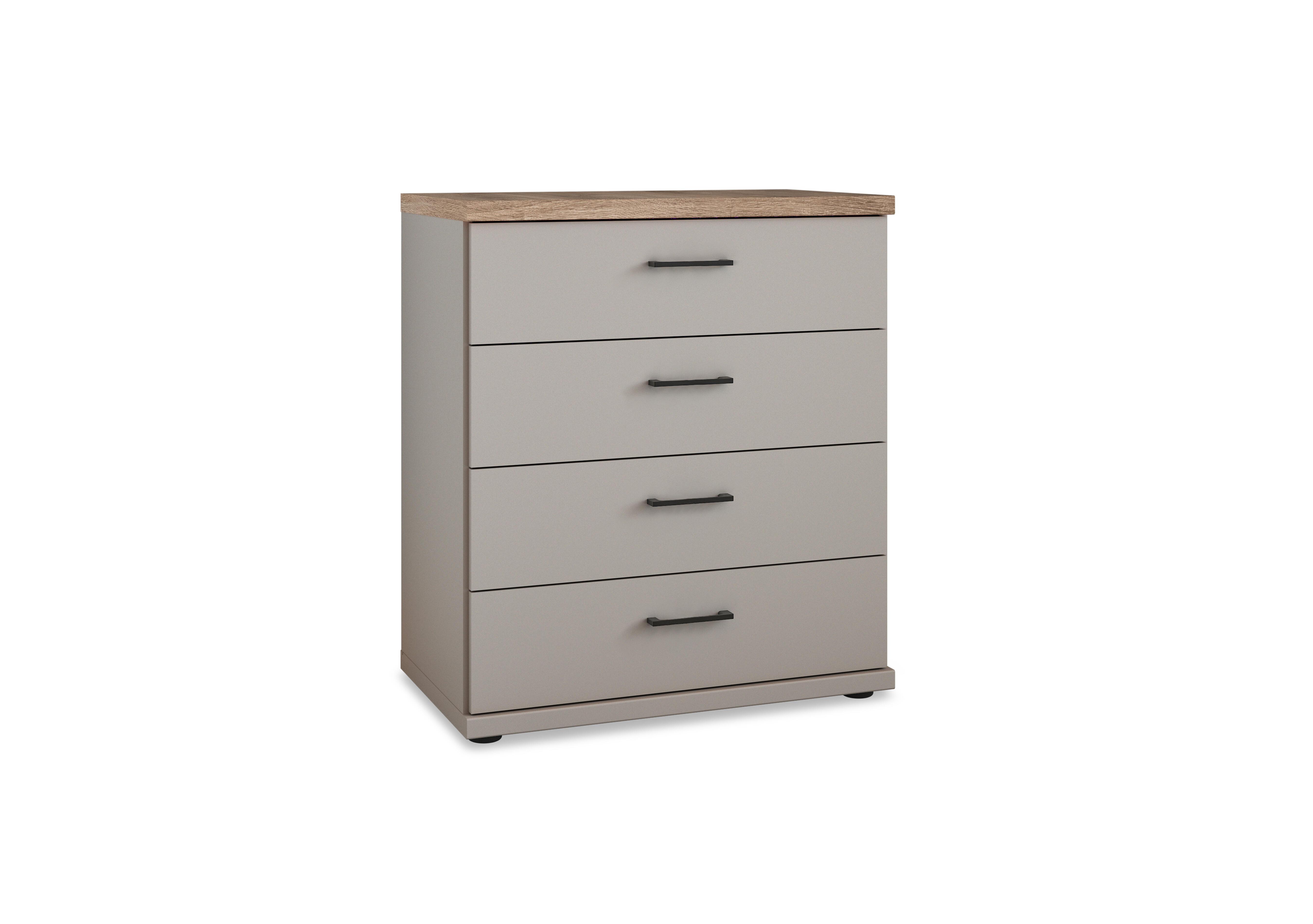 Adeline Wide 4 Drawer Chest in Pebble Grey on Furniture Village
