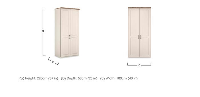 Adeline 2 Door Hinged Wardrobe in  on Furniture Village