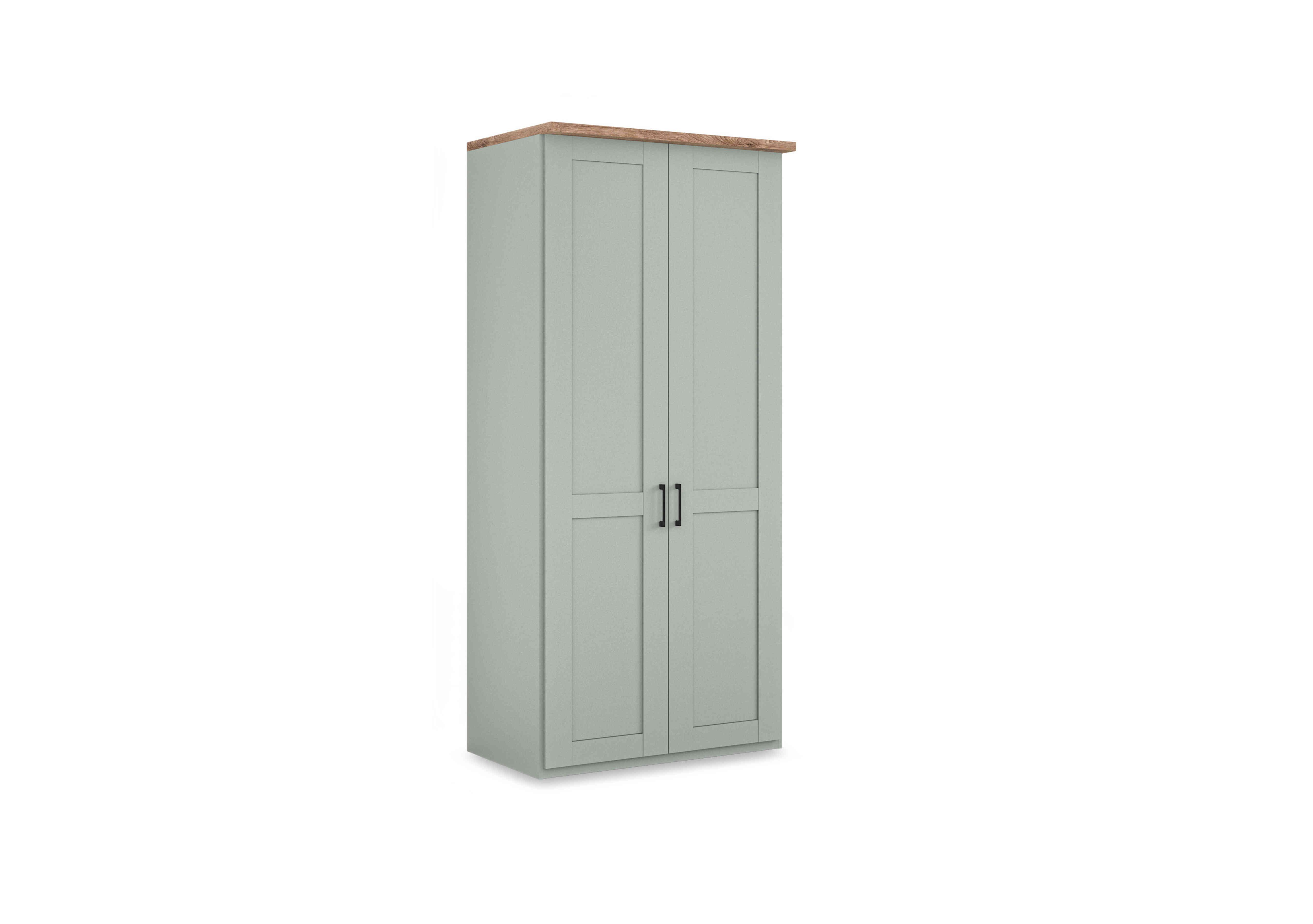 Adeline 2 Door Hinged Wardrobe in Sage Green on Furniture Village