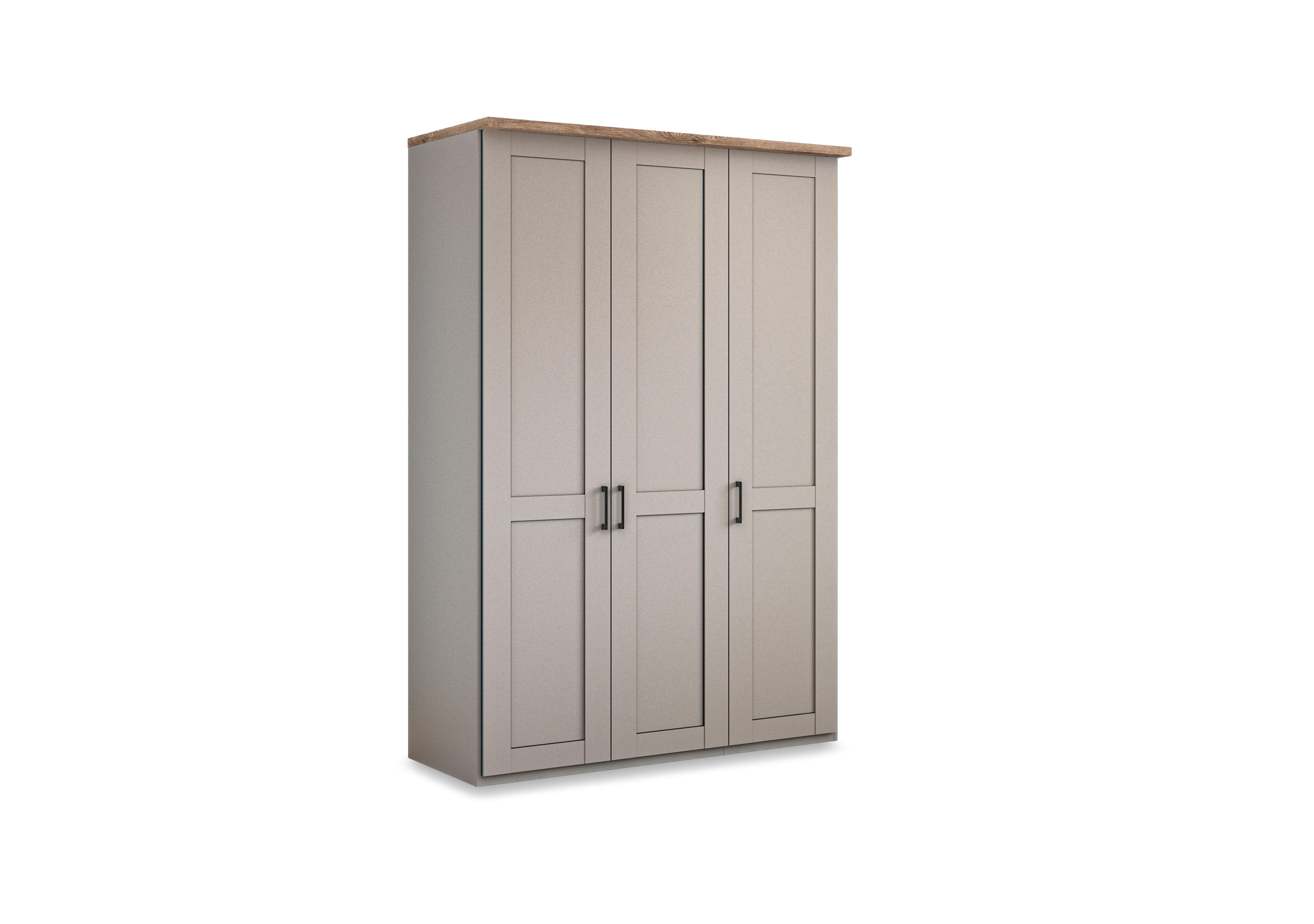 Adeline 3 Door Hinged Wardrobe in Pebble Grey on Furniture Village