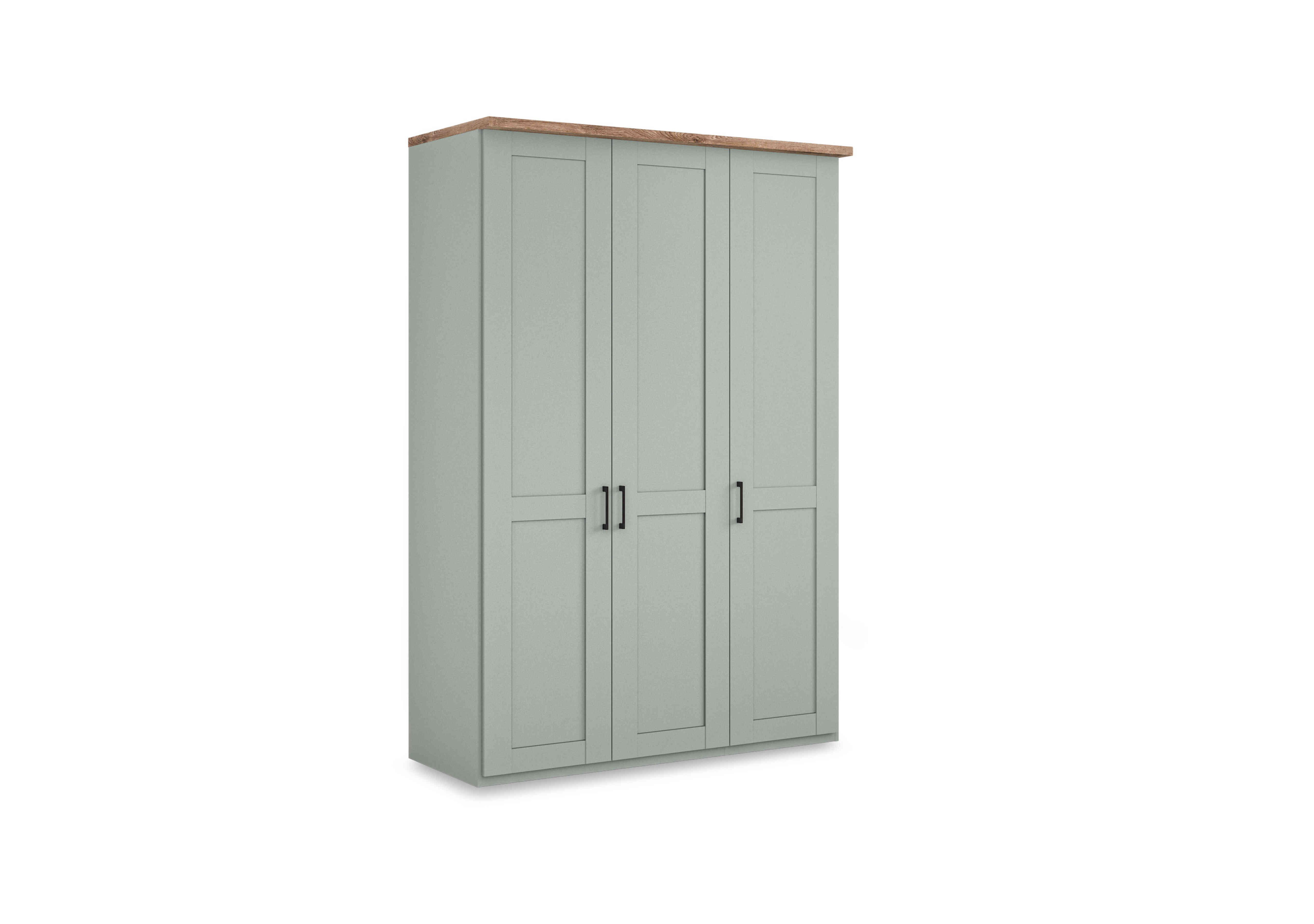 Adeline 3 Door Hinged Wardrobe in Sage Green on Furniture Village