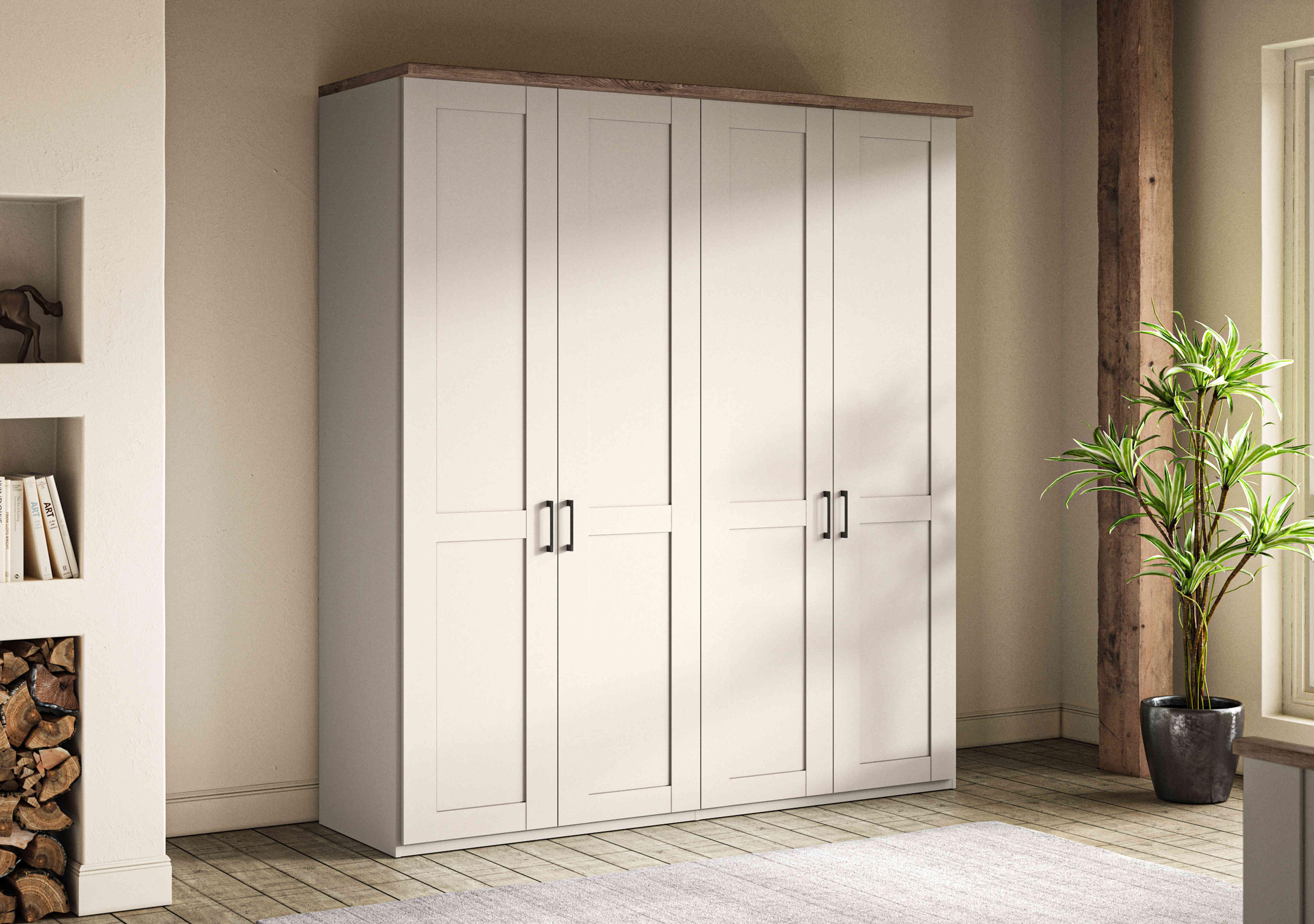 Adeline 4 Door Hinged Wardrobe in  on Furniture Village