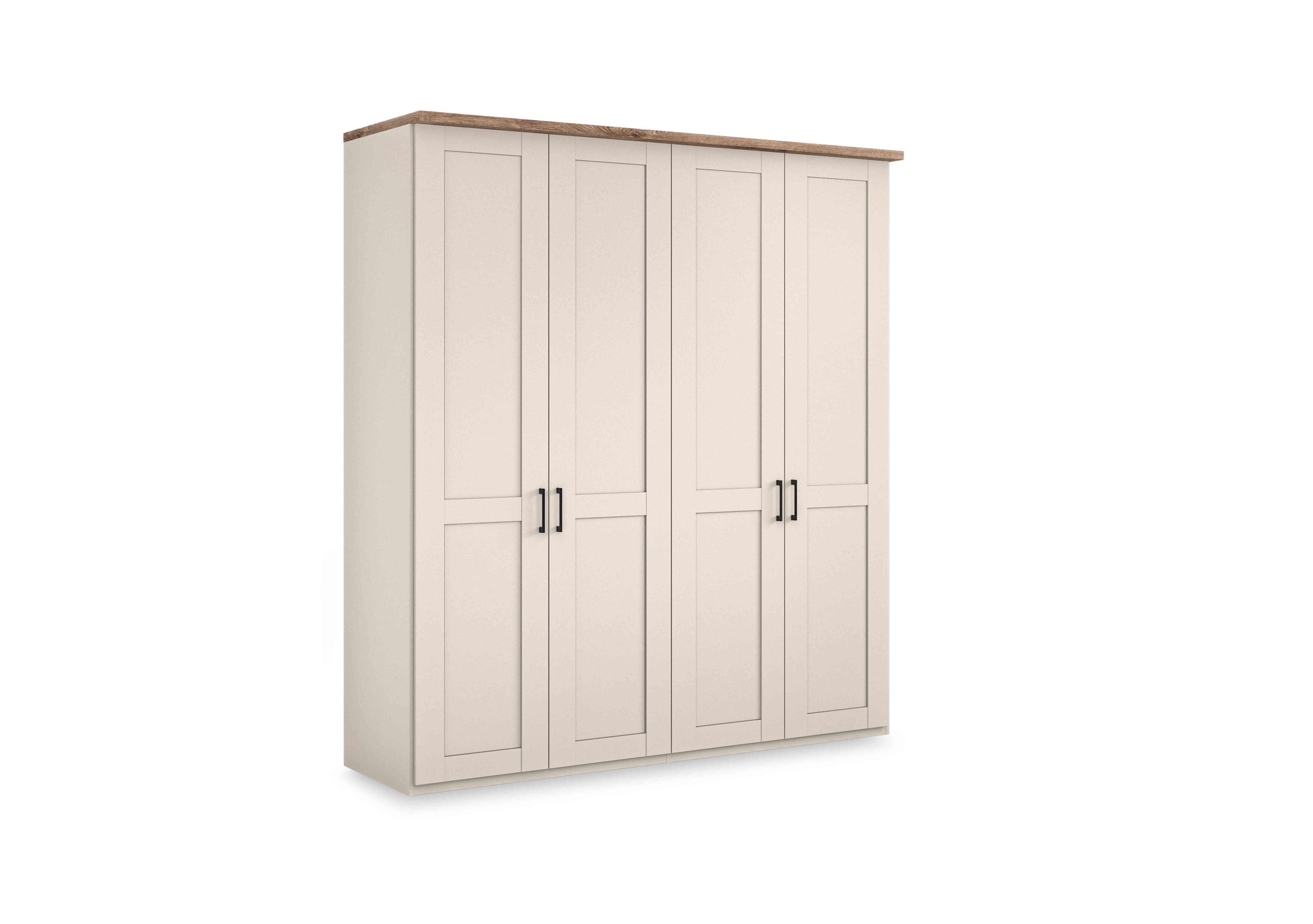 Adeline 4 Door Hinged Wardrobe in Champagne on Furniture Village