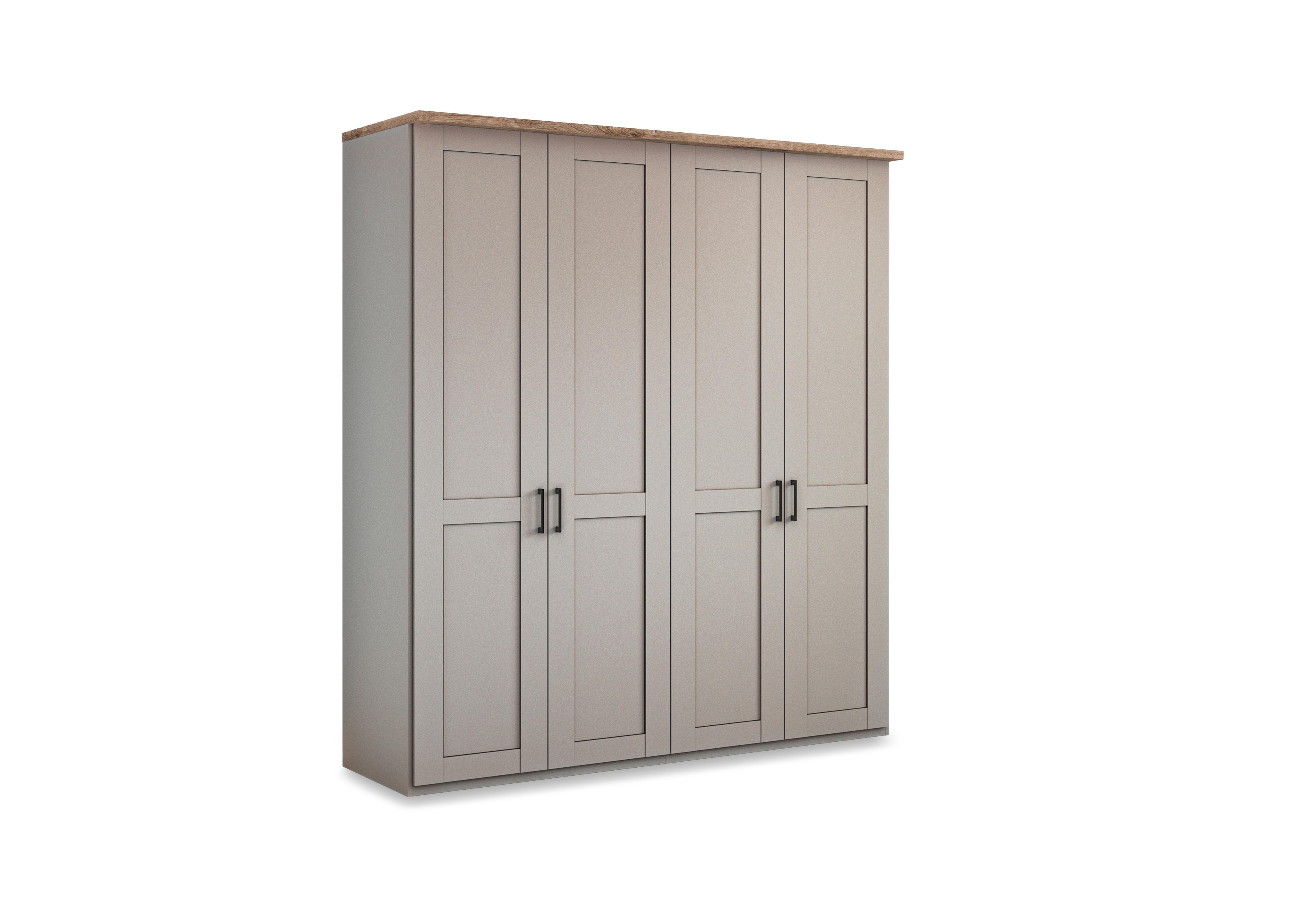Adeline 4 Door Hinged Wardrobe in Pebble Grey on Furniture Village
