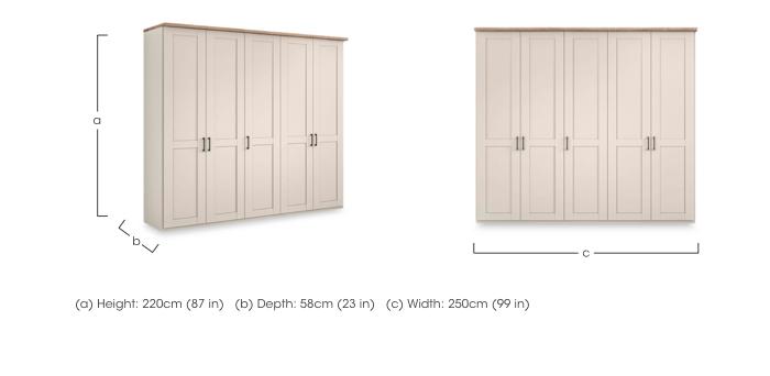 Adeline 5 Door Hinged Wardrobe in  on Furniture Village