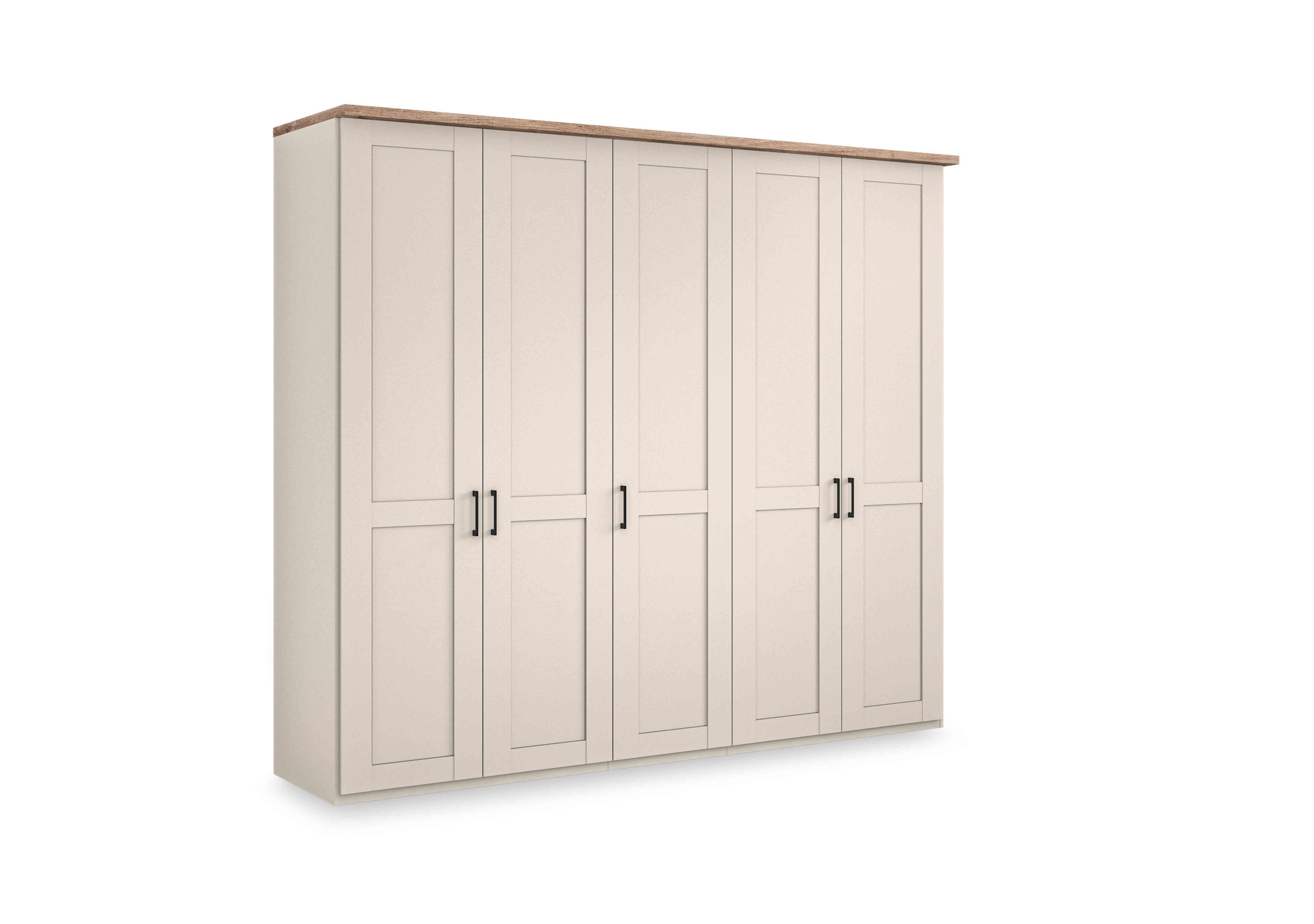 Adeline 5 Door Hinged Wardrobe in Champagne on Furniture Village