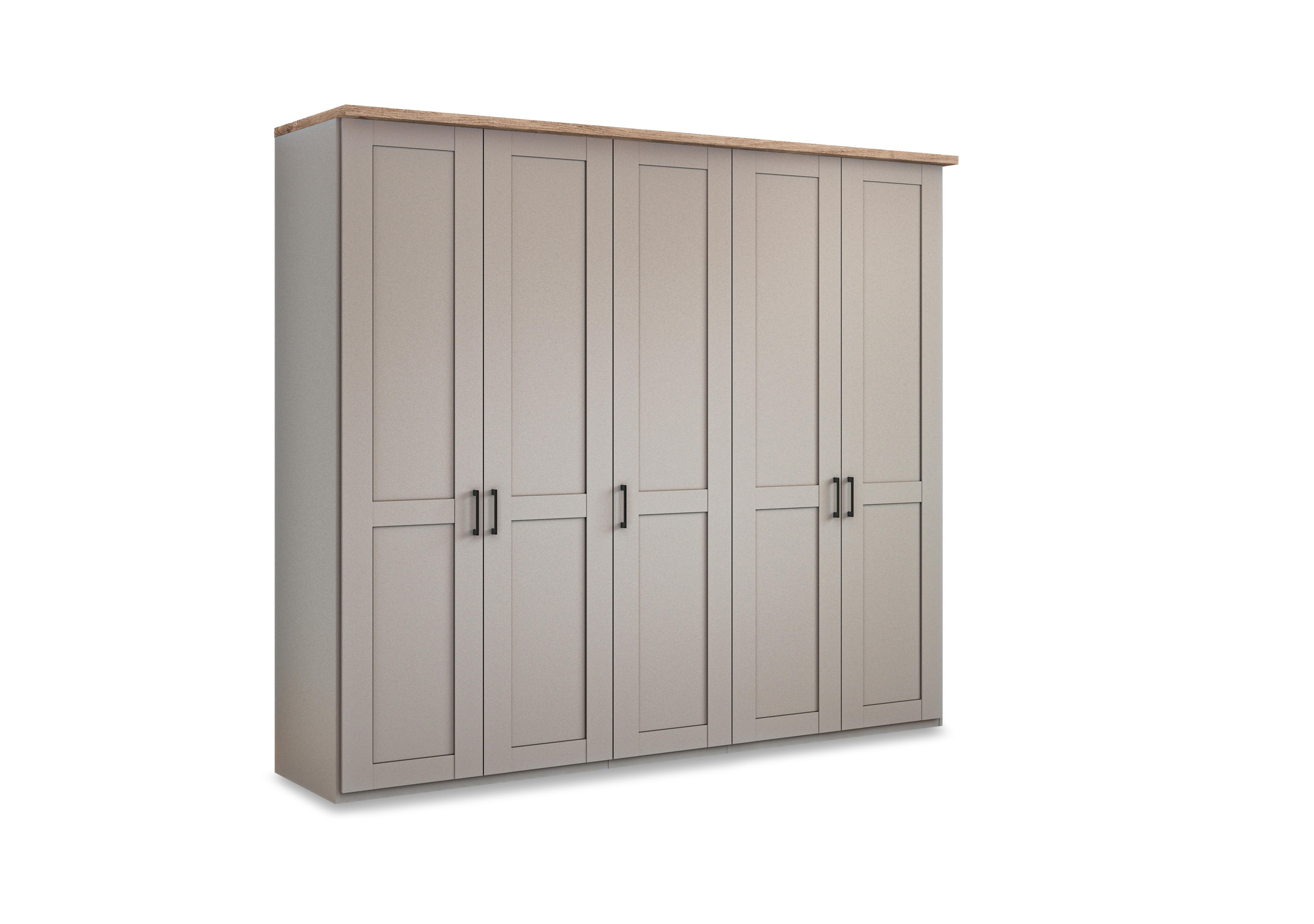 Adeline 5 Door Hinged Wardrobe in Pebble Grey on Furniture Village