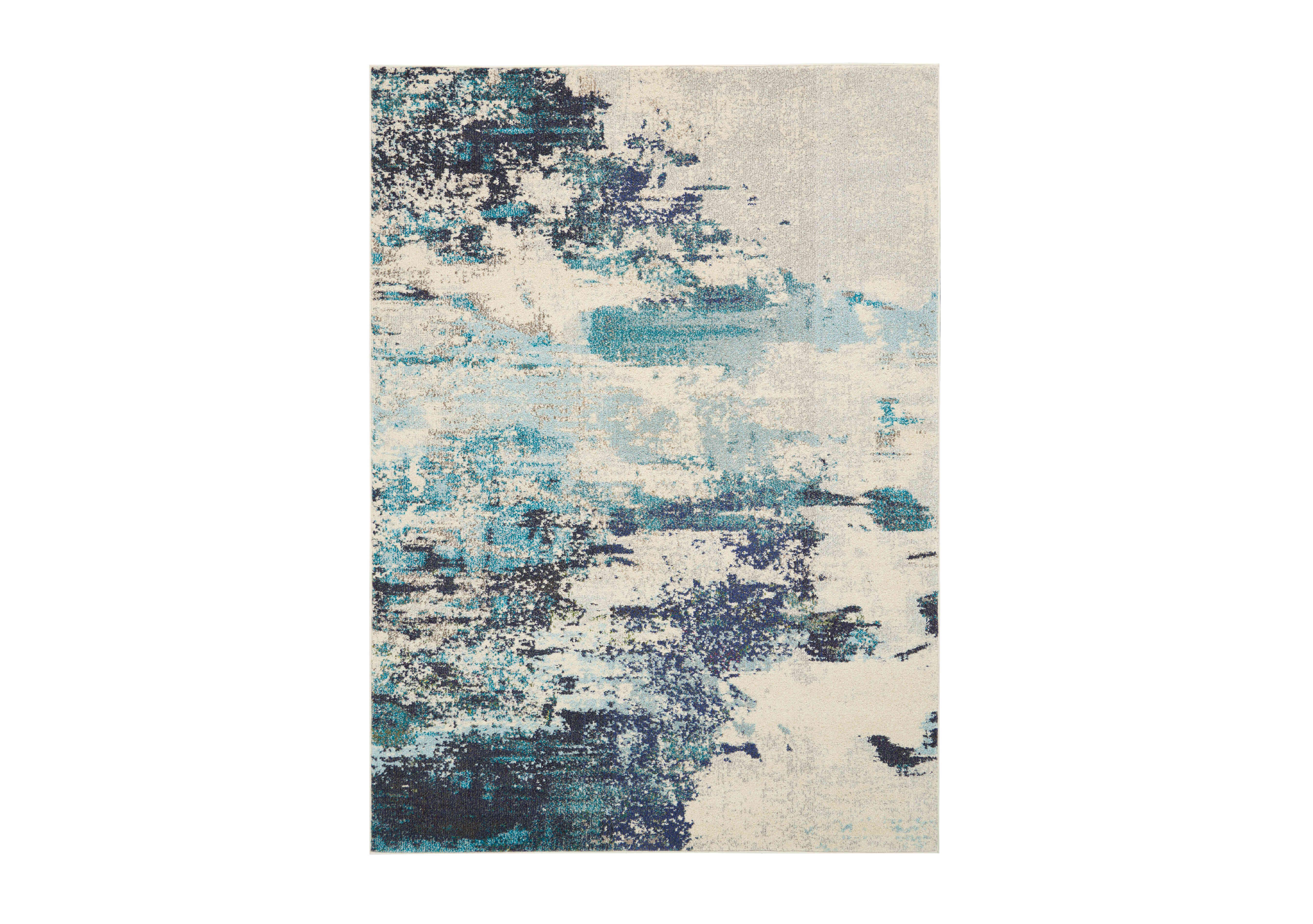 Celesta Blue and Teal Rug in  on Furniture Village
