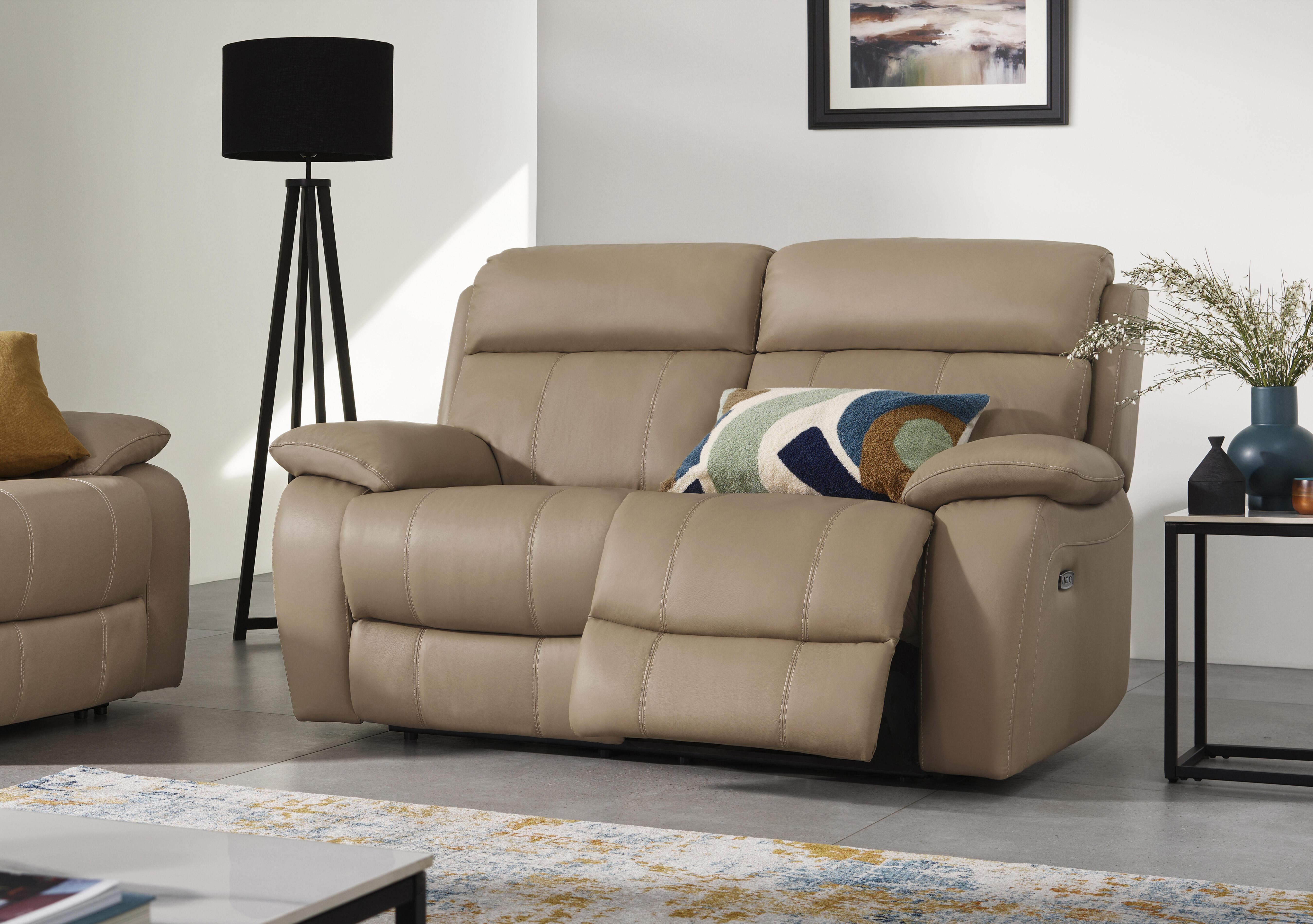 Moreno 2 Seater Leather Power Recliner Sofa with Power Headrests in  on Furniture Village