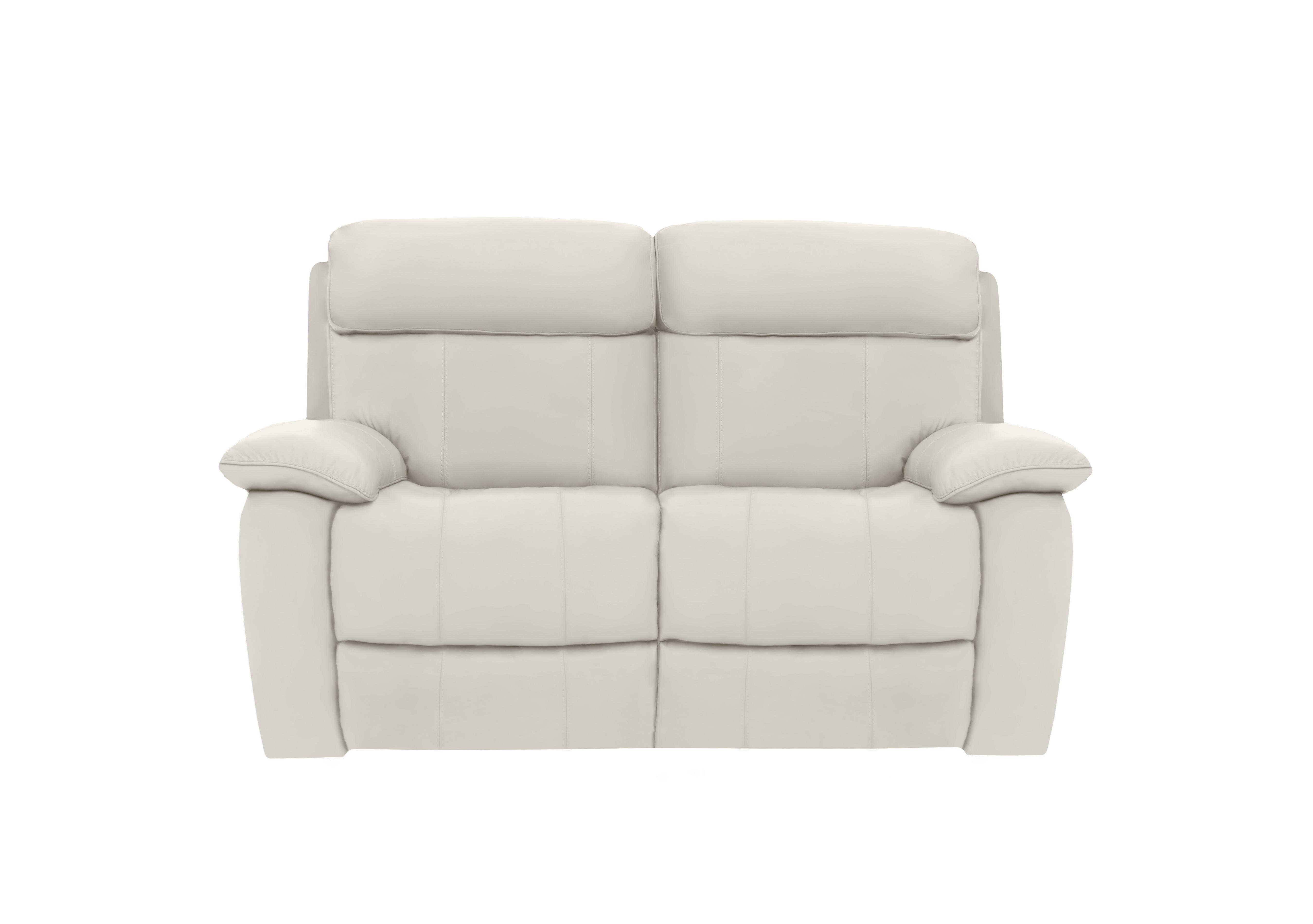 Moreno 2 Seater Leather Power Recliner Sofa with Power Headrests in Bv-156e Frost on Furniture Village