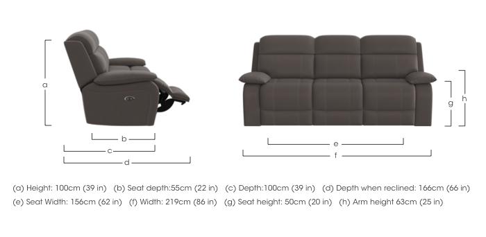 Moreno 3 Seater Fabric Power Recliner Sofa with Power Headrests in  on Furniture Village