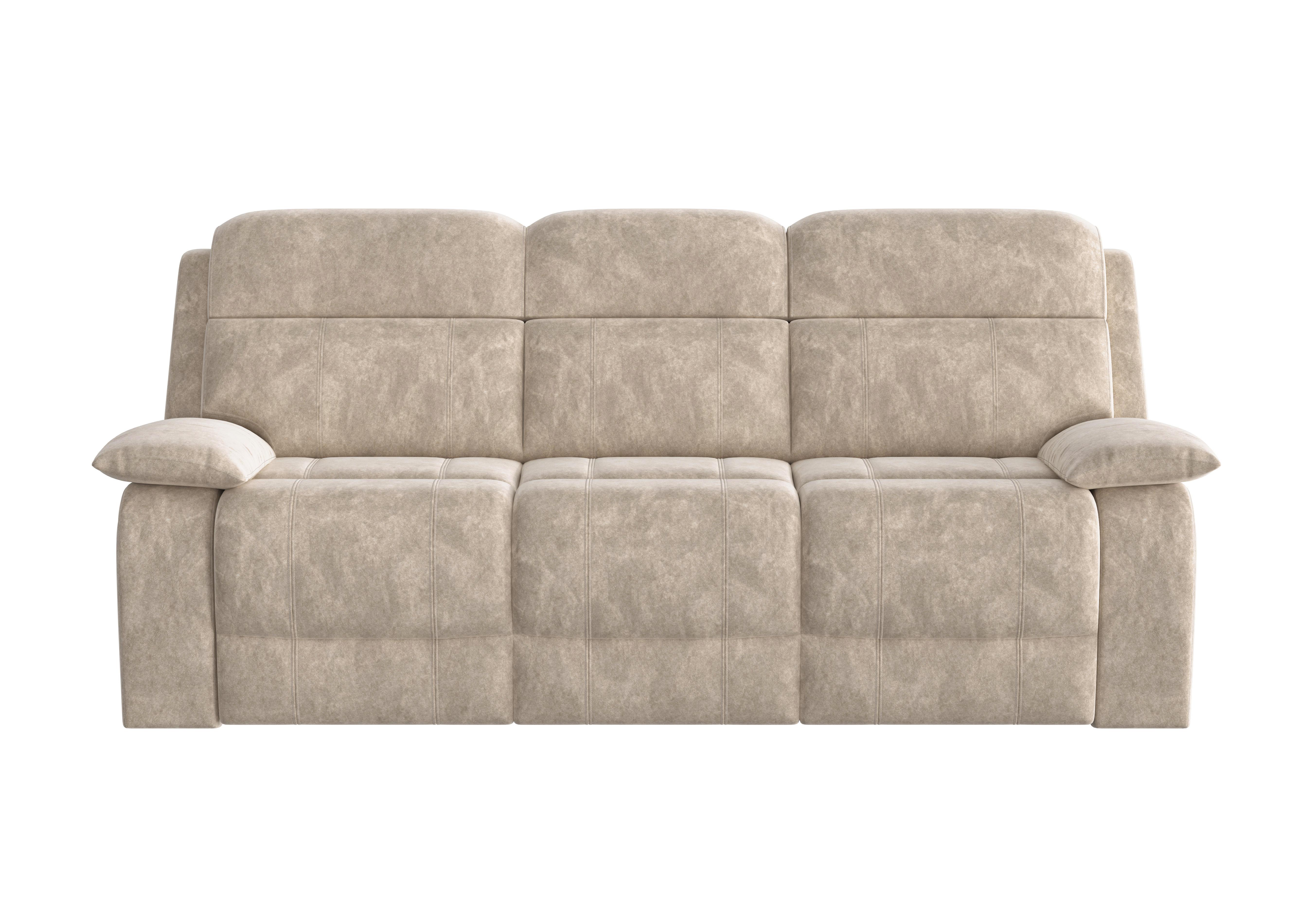 Moreno 3 Seater Fabric Power Recliner Sofa with Power Headrests in Bfa-Bnn-R26 Cream on Furniture Village