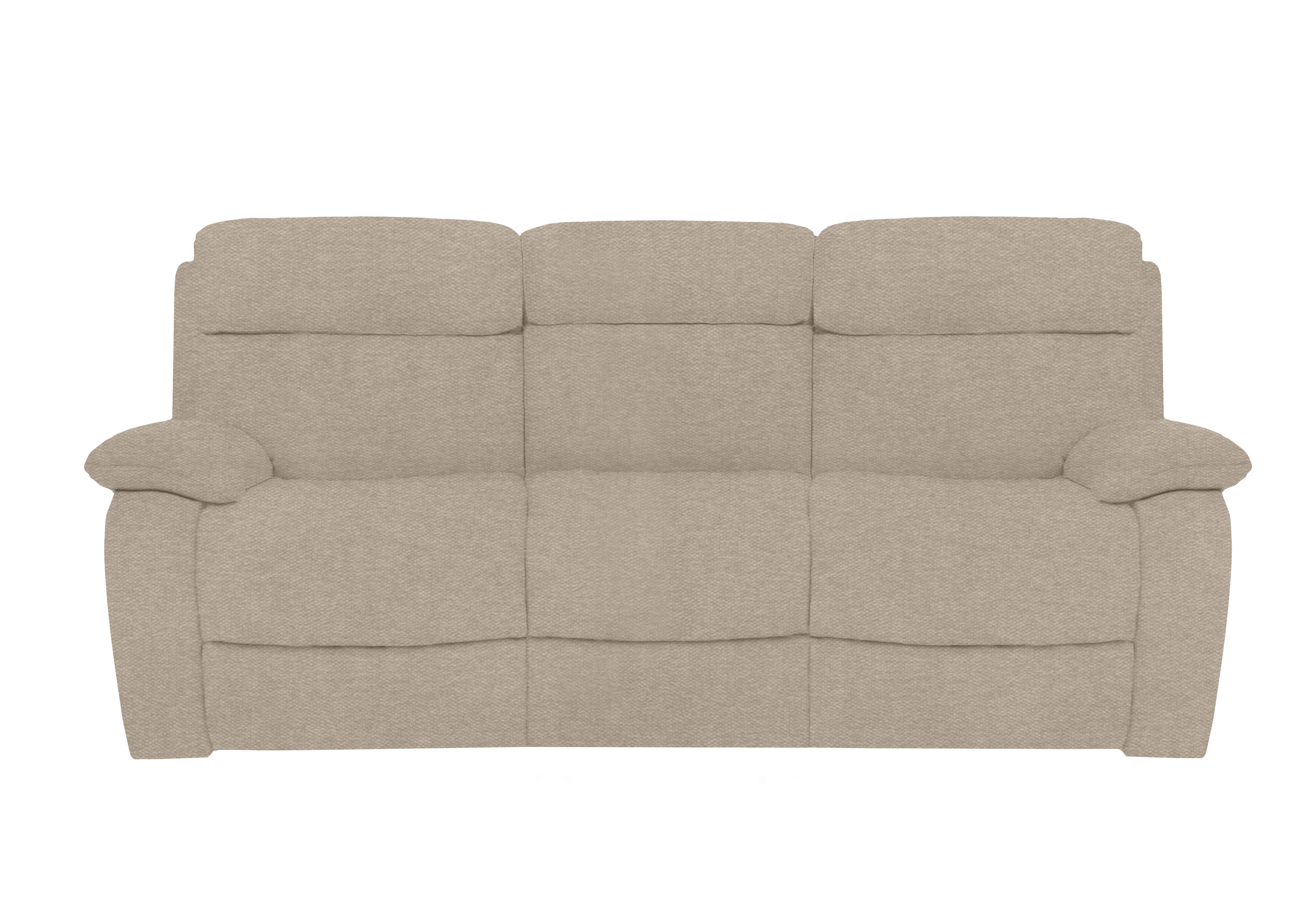 Moreno 3 Seater Fabric Power Recliner Sofa with Power Headrests in Fab-Ska-R28 Beige on Furniture Village