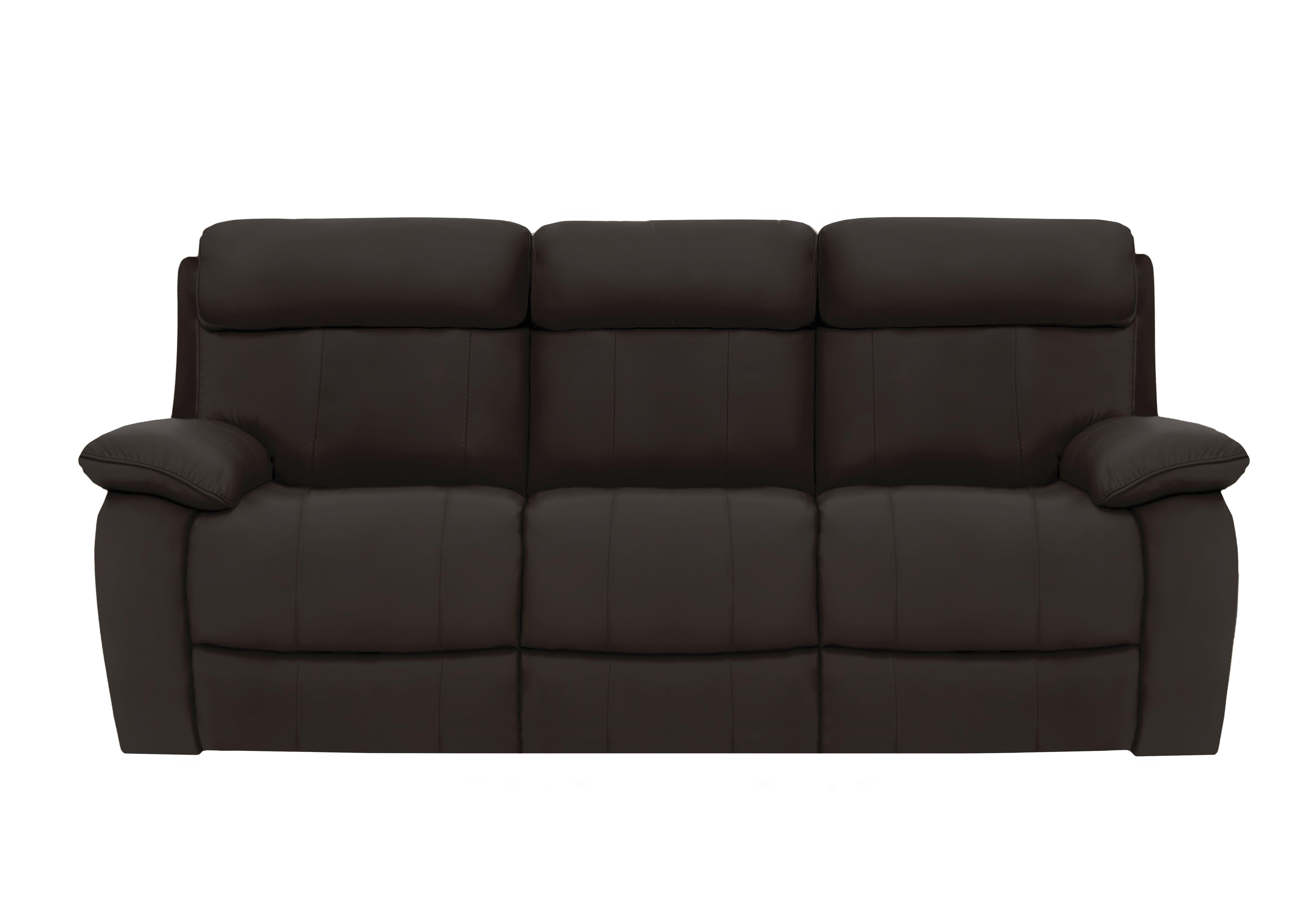 Moreno 3 Seater Leather Power Recliner Sofa with Power Headrests in Bv-1748 Dark Chocolate on Furniture Village