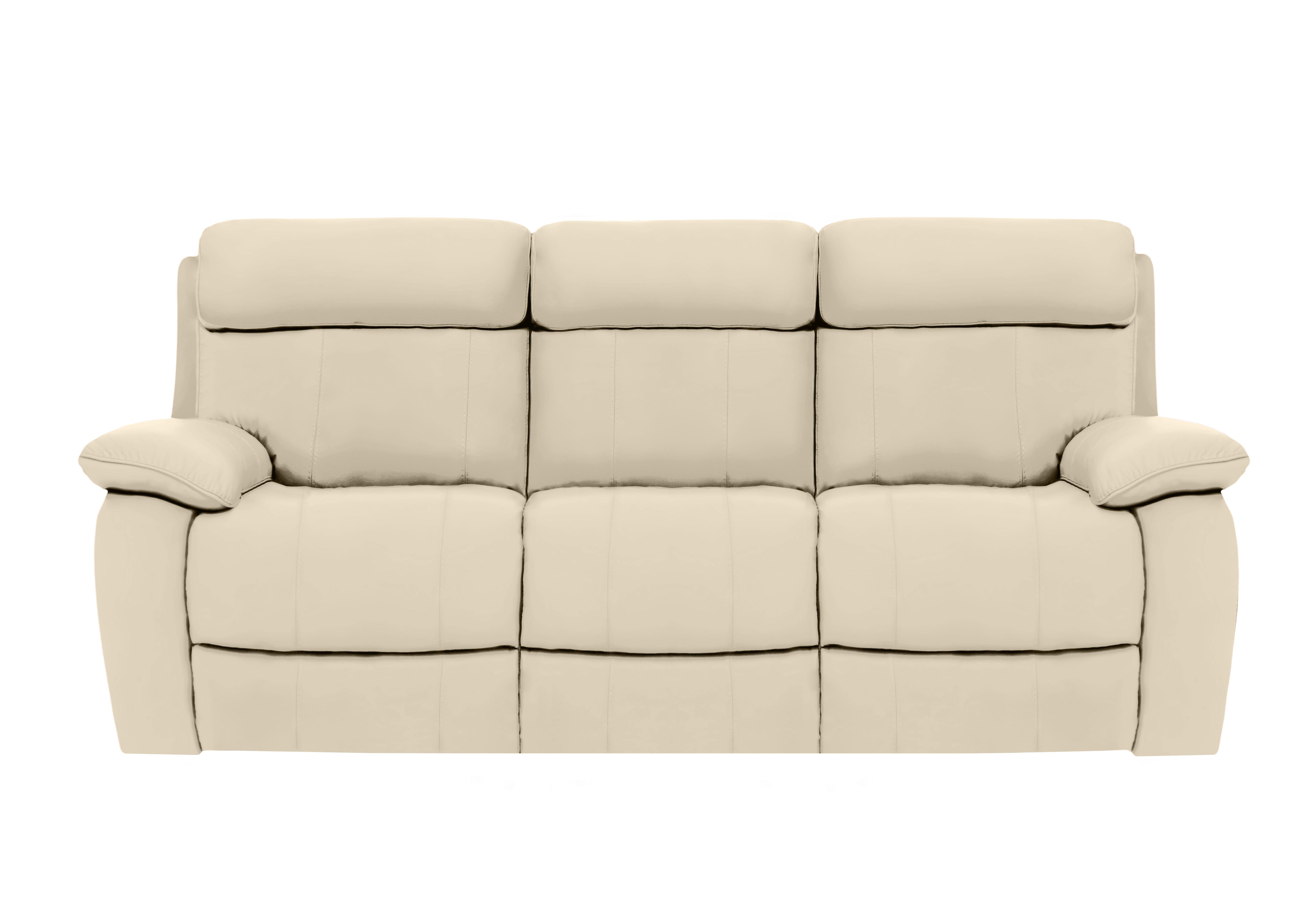 Moreno 3 Seater Leather Power Recliner Sofa with Power Headrests in Nw-521e Frost on Furniture Village