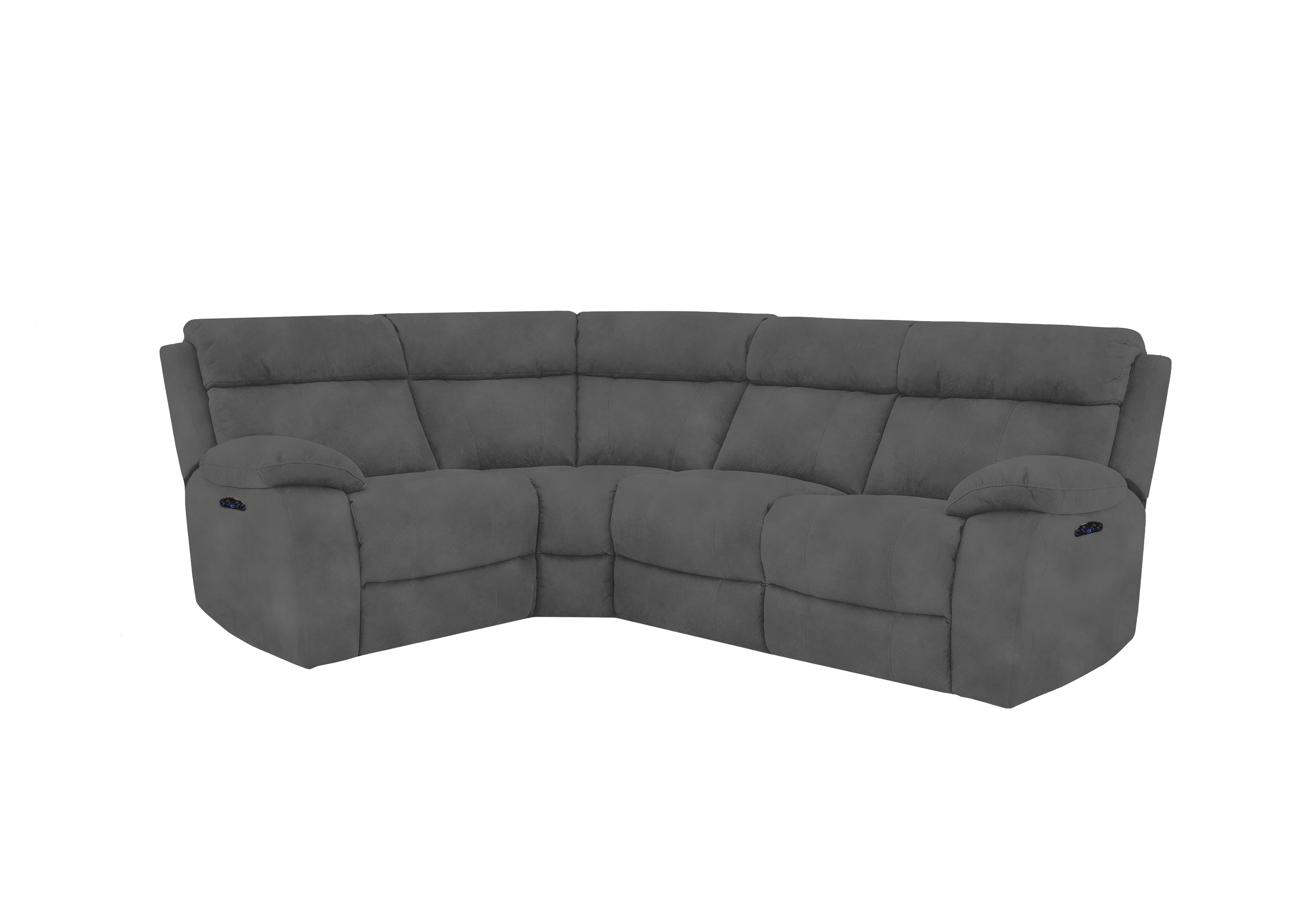 Moreno Small Fabric Corner Sofa in Bfa-Bey-R19 Graphite on Furniture Village