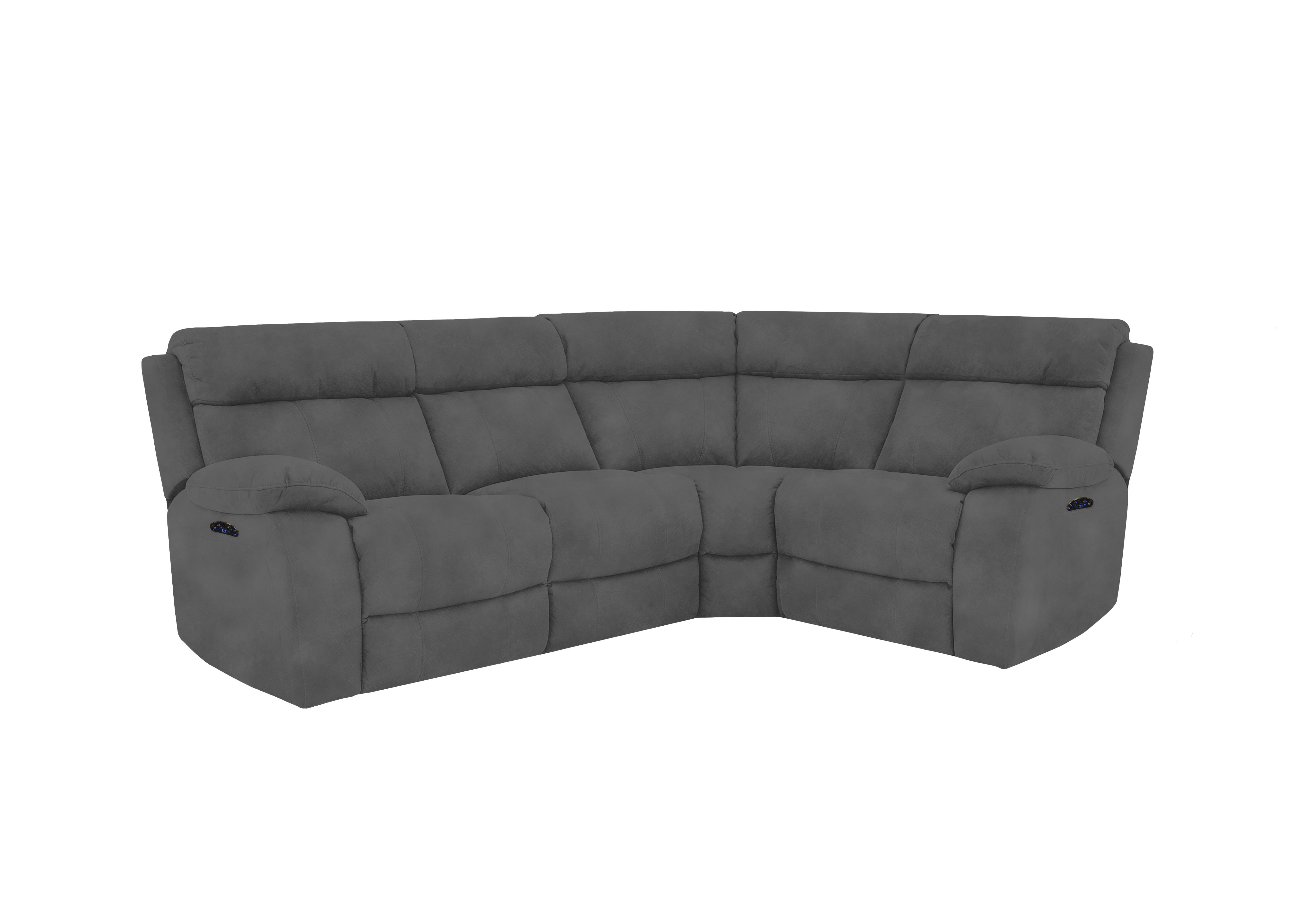 Moreno Small Fabric Corner Sofa in Bfa-Bey-R19 Graphite on Furniture Village