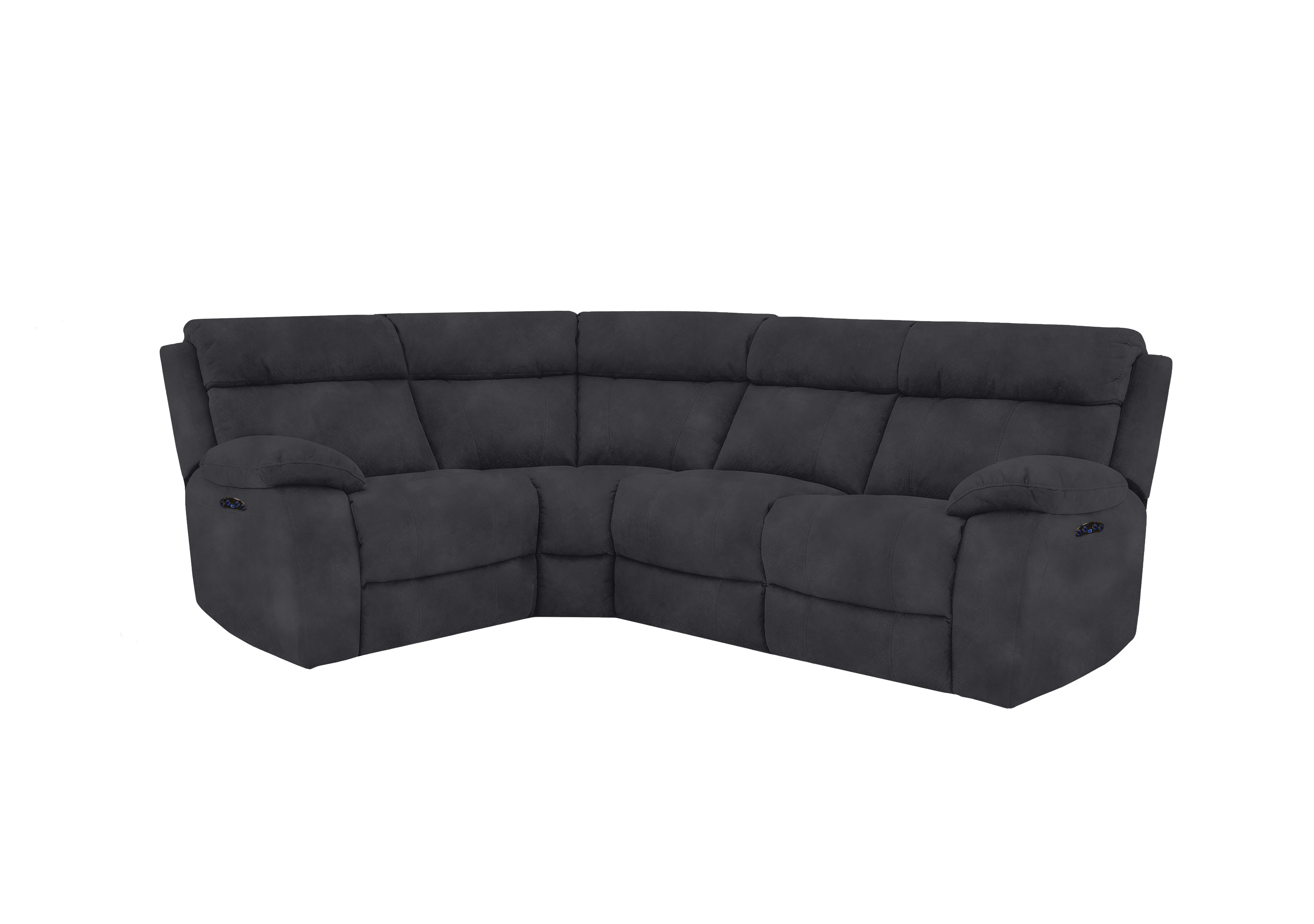 Moreno Small Fabric Corner Sofa in Bfa-Bey-R23 Charcoal on Furniture Village