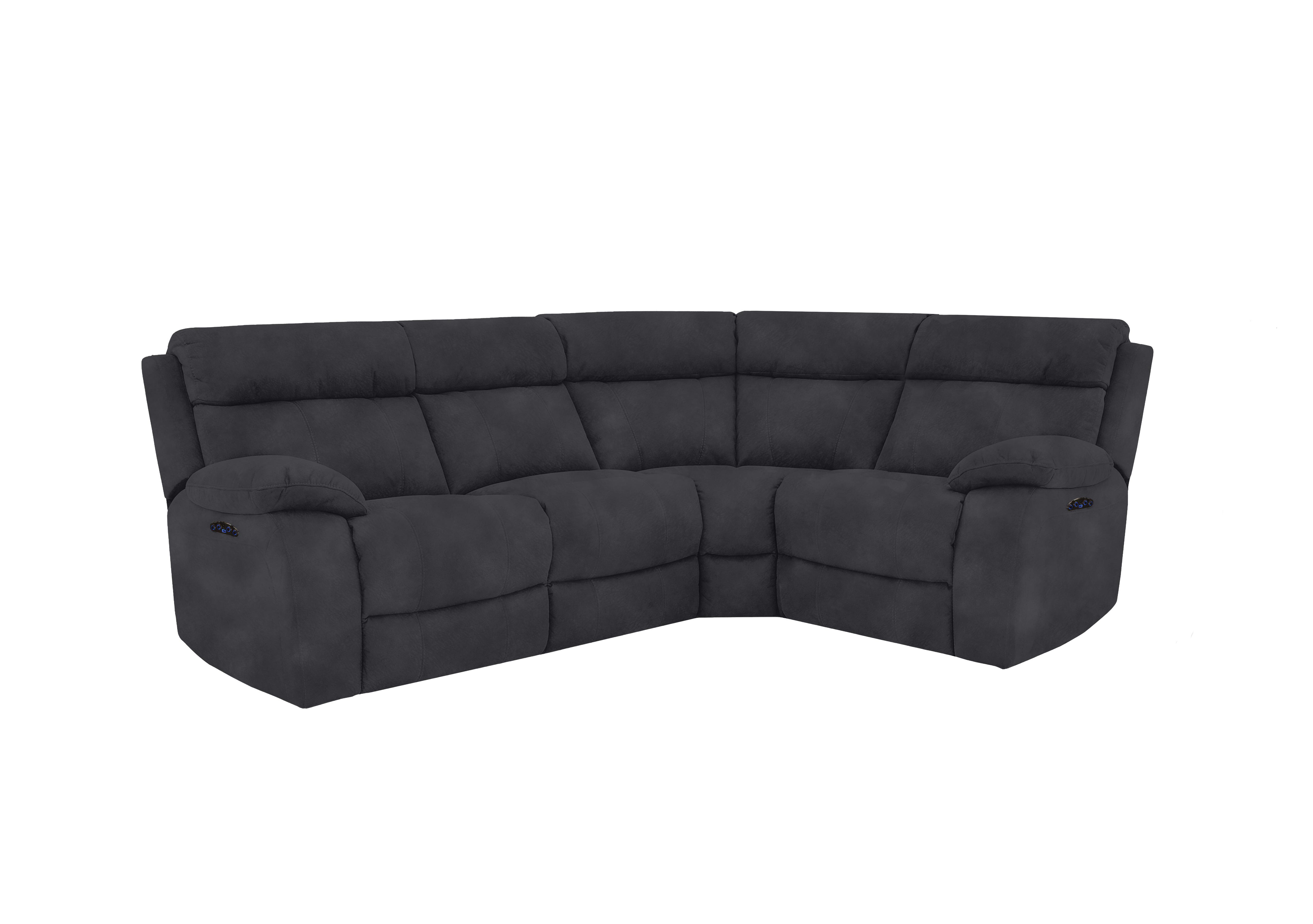 Moreno Small Fabric Corner Sofa in Bfa-Bey-R23 Charcoal on Furniture Village